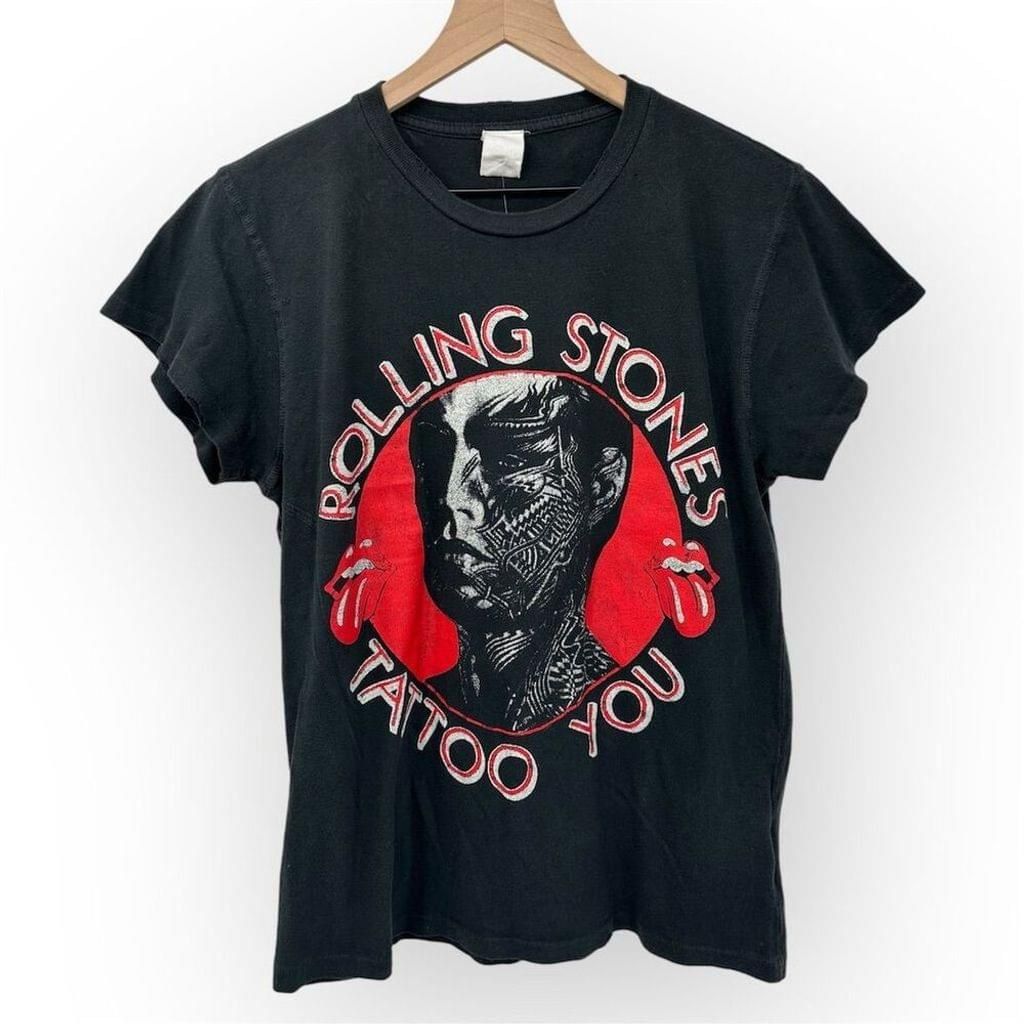 Image of MadewornThe Rolling Stones Tattoo You Tee - Coal Ultra in Black, Women's (Size XS)