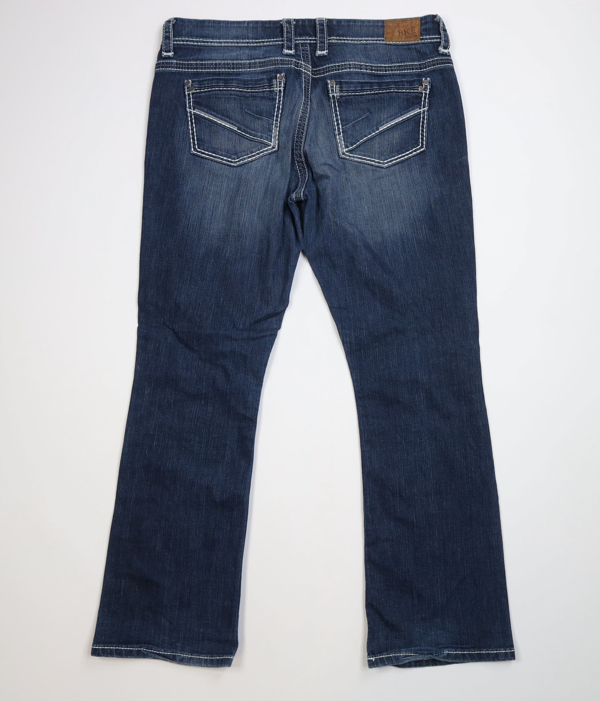 Vintage Buckle BKE Thick Stitch Payton Bootcut Flared Jeans Stretch Size 34" / US 12 / IT 48 - 9 Thumbnail
