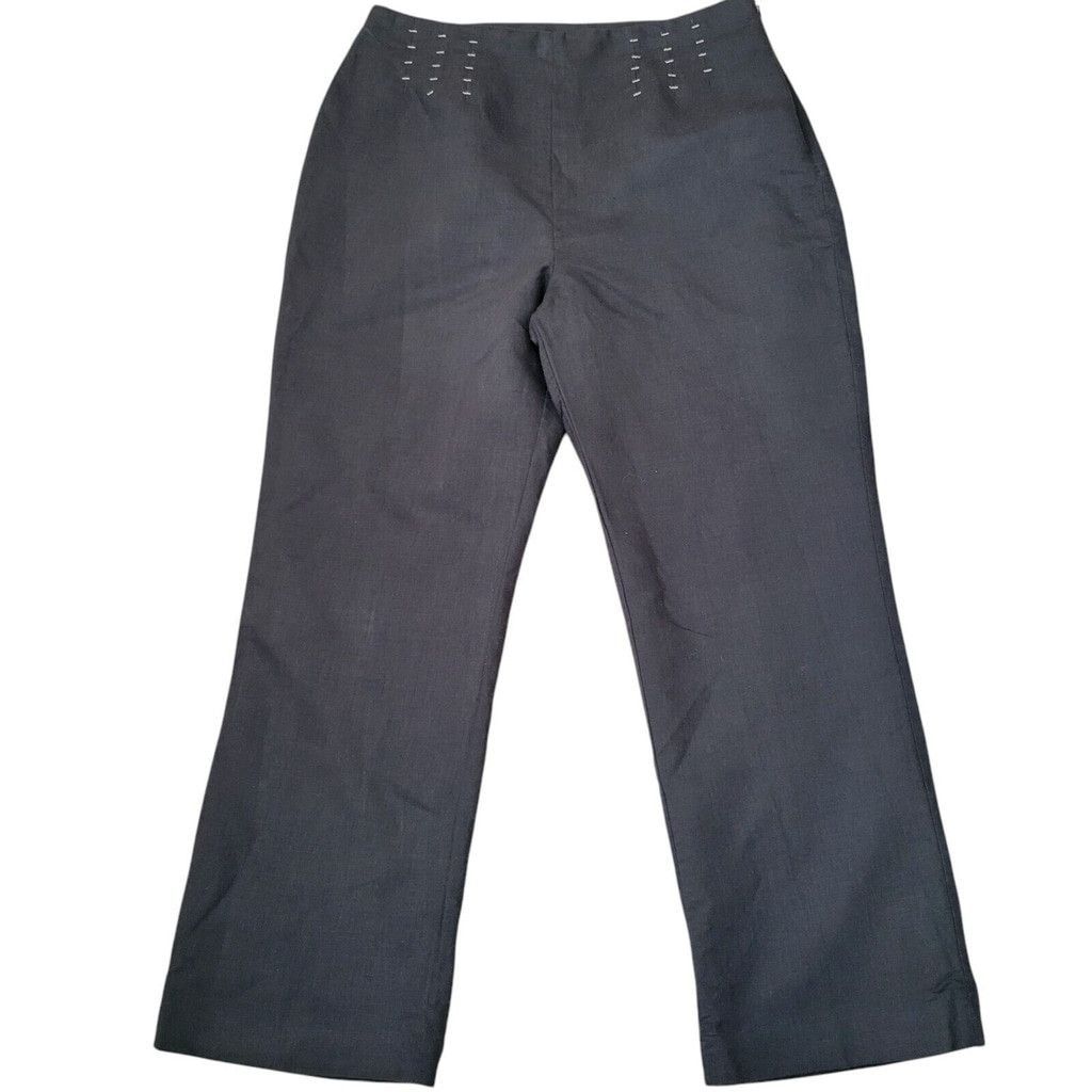 Kasper Kasper Linen Cotton Dress Pants Black Women’s 12P Excellent Size 34" / US 12 / IT 48 - 1 Thumbnail
