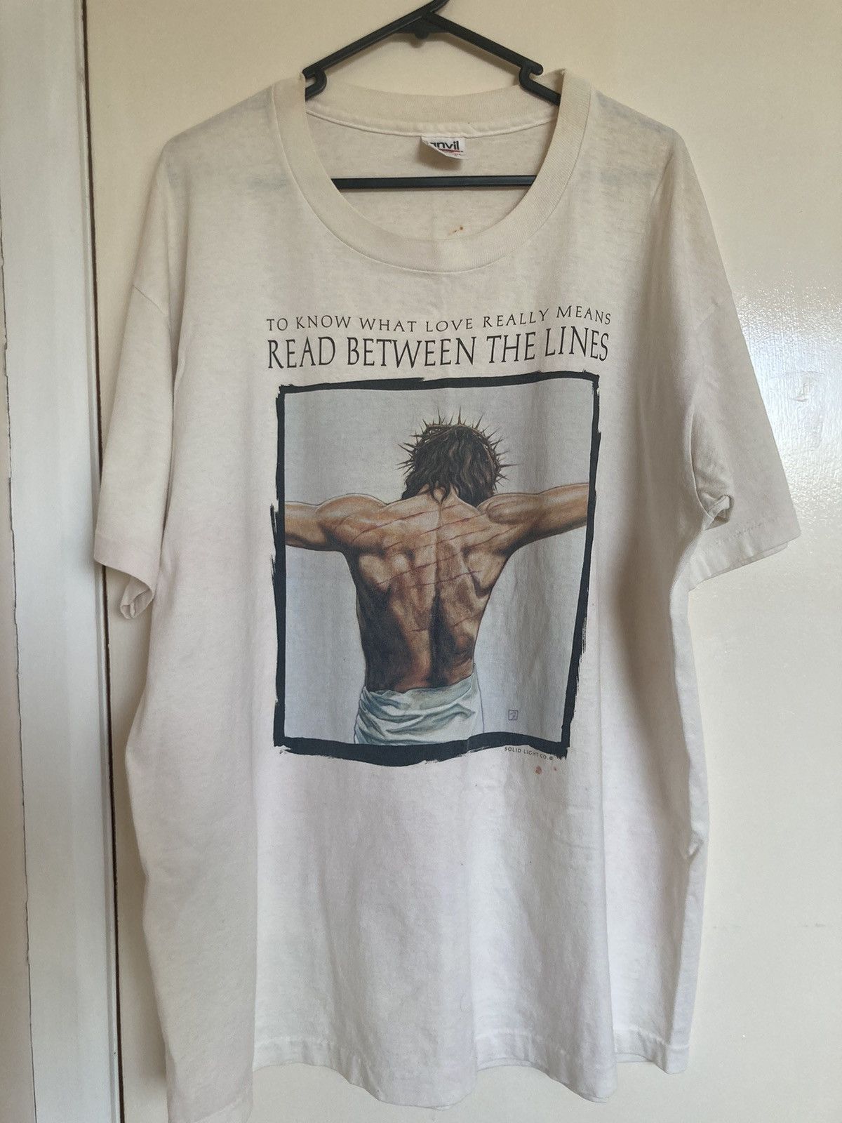 Vintage Vintage 90s Jesus Christ Crucifixion God Christian T-shirt Size US XL / EU 56 / 4 - 8 Thumbnail