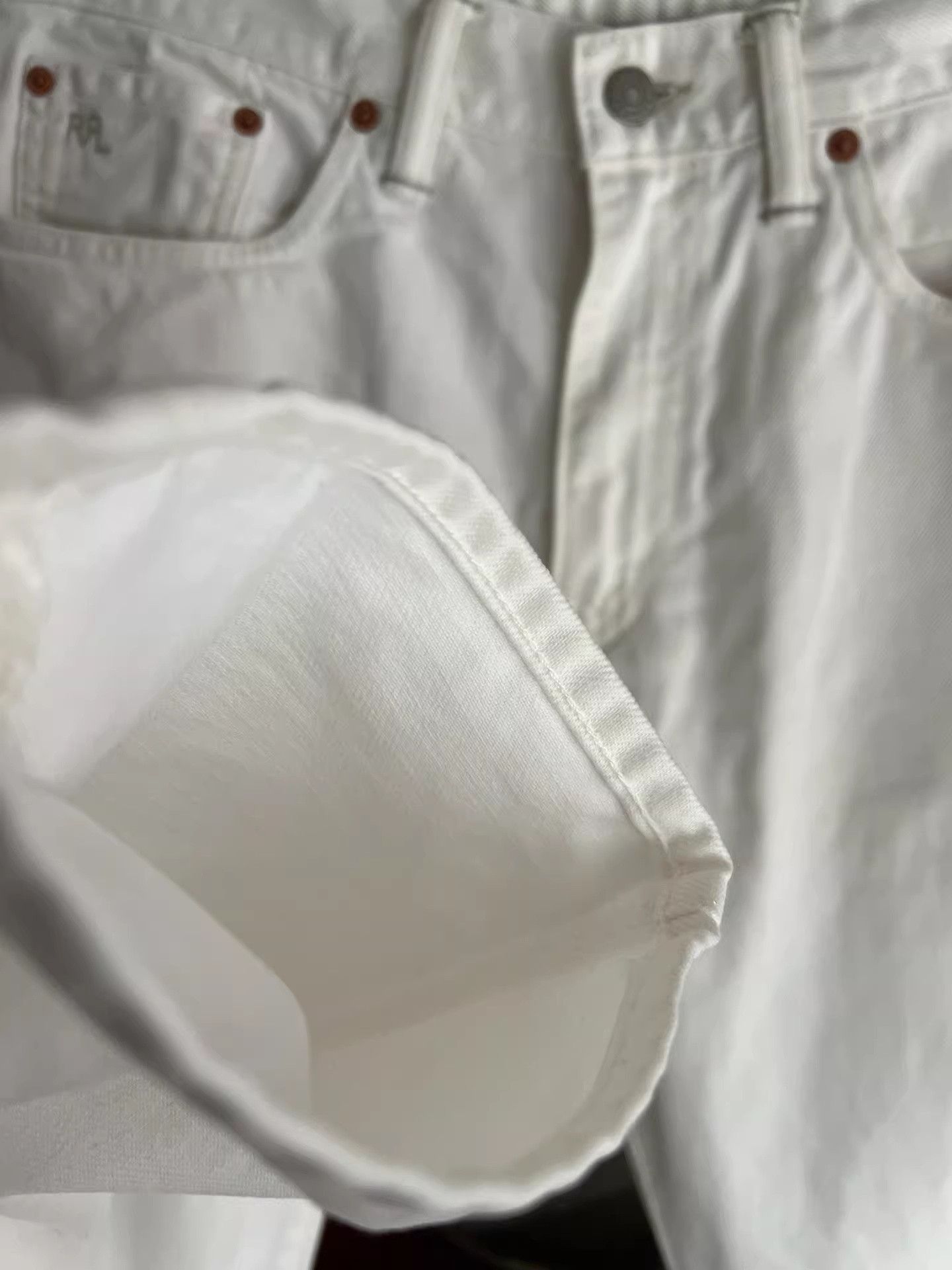 RRL Ralph Lauren RRL Double RL Slim Fit White Jeans Size US 32 / EU 48 - 4 Thumbnail