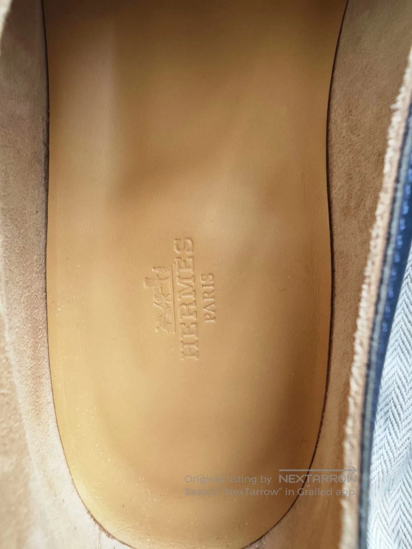 Hermes hermes loafers in deep navy blue leather. Size US 11 / EU 44 - 3 Thumbnail
