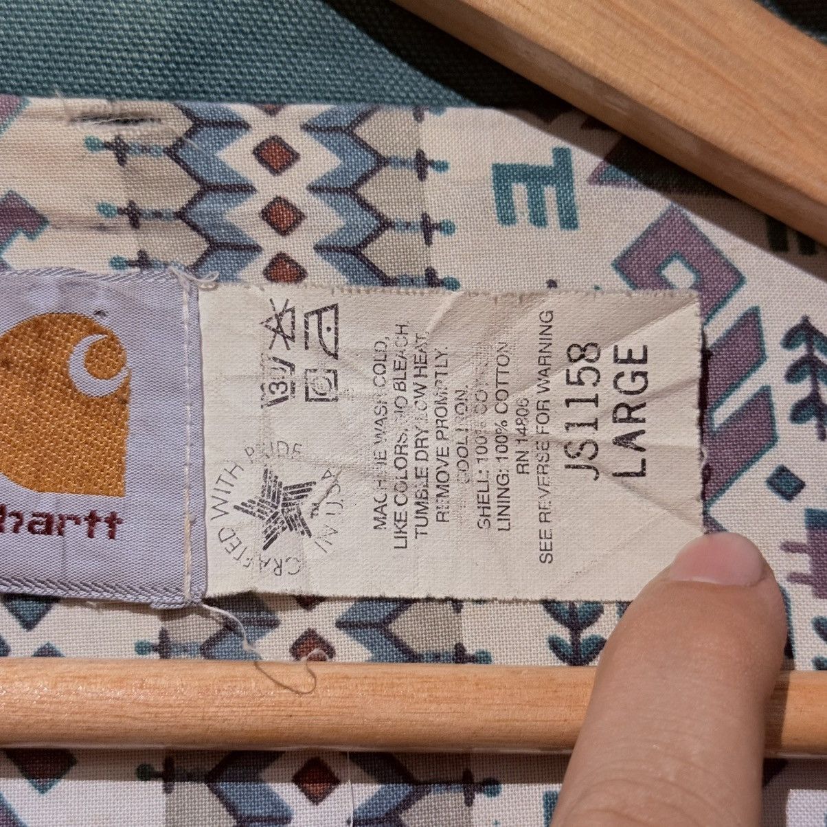Carhartt Vtg 90s Carhartt Santa Fe Cactus Green JS1158 Tribal aztec Size US L / EU 52-54 / 3 - 11 Thumbnail