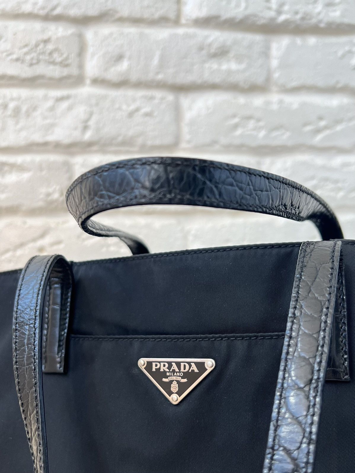 Prada Prada Black Nylon Tessuto & Coco Lock & Key Shoulder Bag Size ONE SIZE - 5 Thumbnail