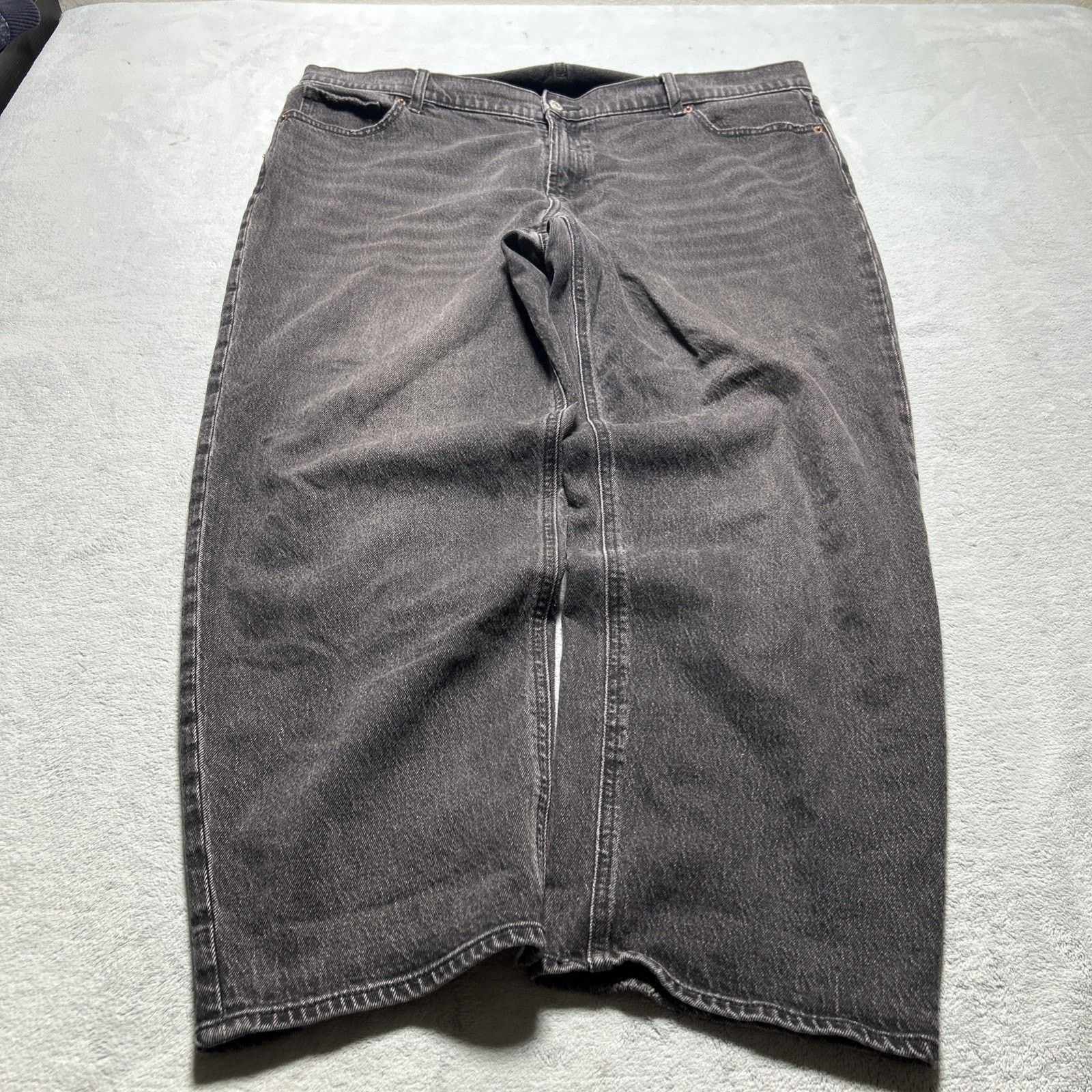 Old Navy Loose Baggy Jeans Women 18 42x27 Hamilton Black Wide Relaxed Size 40" / US 18 - 10 Thumbnail