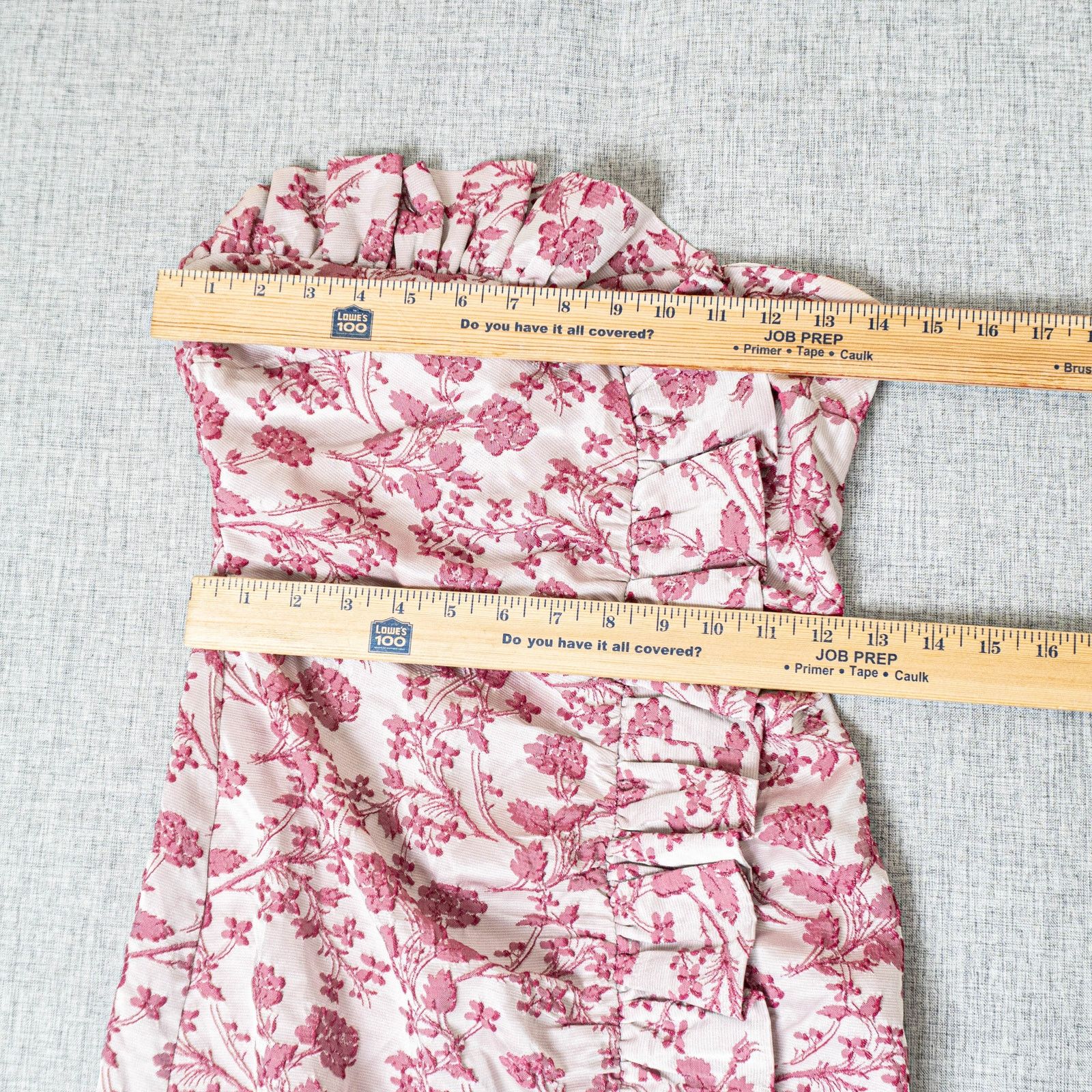 LIKELY LIKELY Lora Floral Ruched Ruffled Mini Dress Strapless sz 2 Size XS / US 0-2 / IT 36-38 - 6 Thumbnail