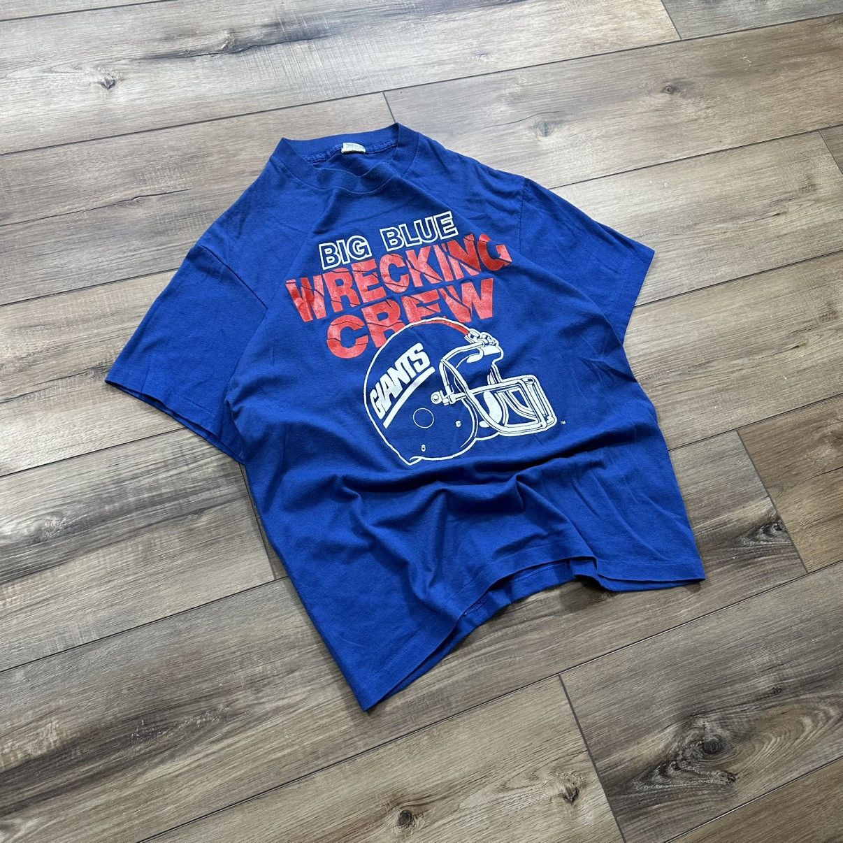 NFL Vintage 1980s Trench NFL New York Giants Graphic Tee Size US M / EU 48-50 / 2 - 2 Thumbnail