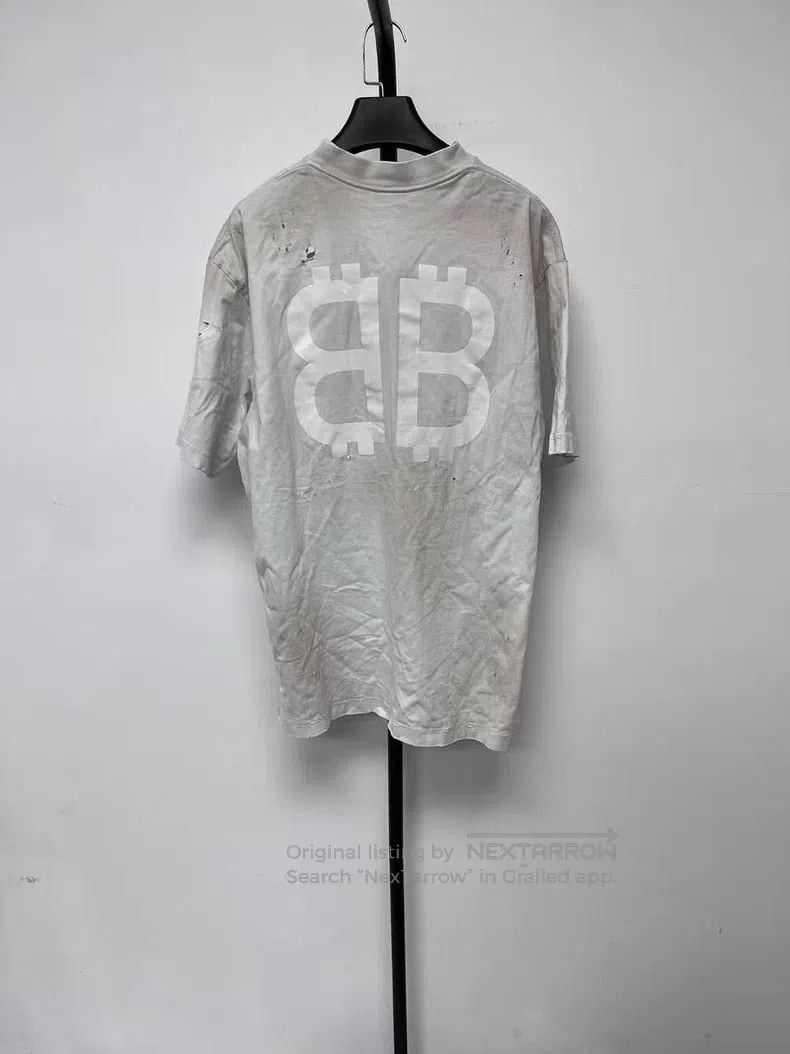 Balenciaga Balenciaga Letter Logo Printed Round Neck Short Sleeve T-S Size US XXS / EU 40 - 2 Thumbnail