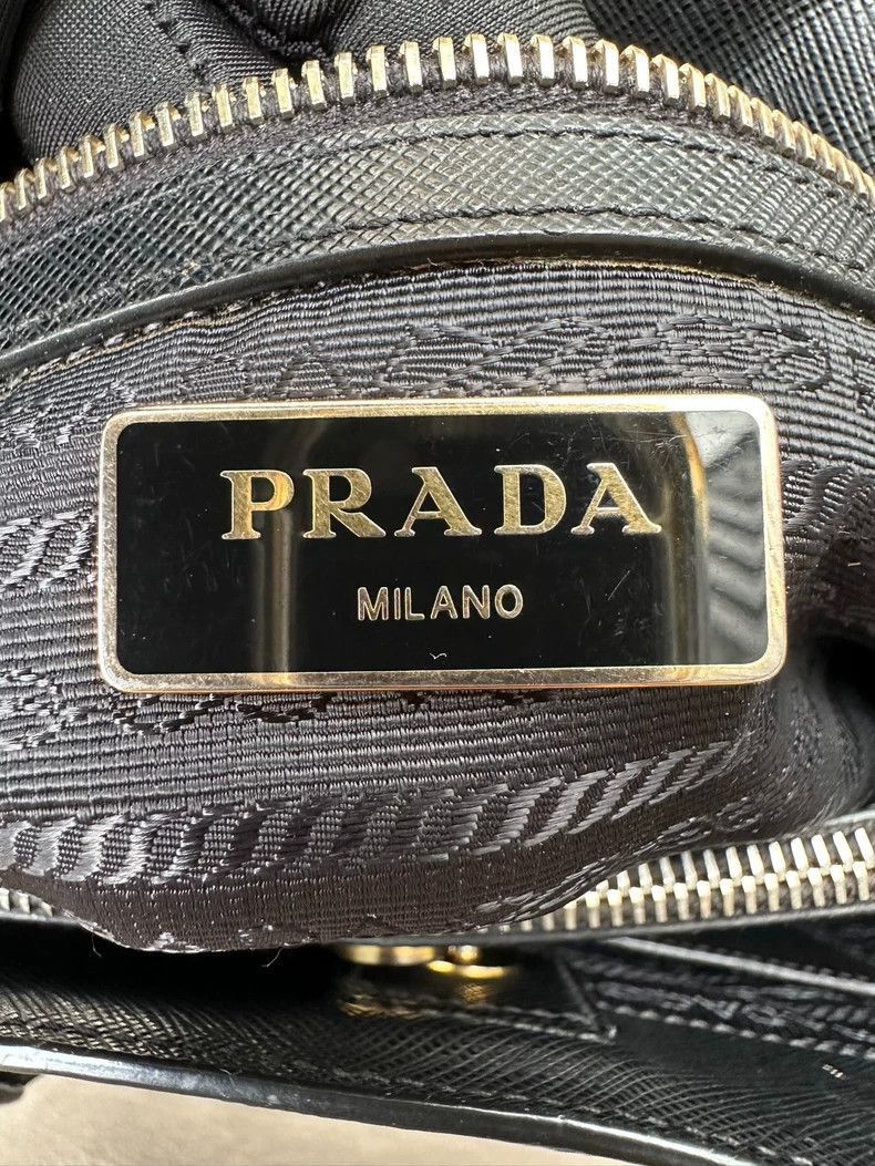 Prada Prada Black Saffiano Leather Shoulder Bag-2506 Size ONE SIZE - 8 Thumbnail