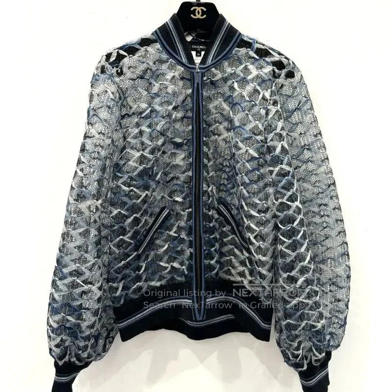 Chanel Chanel Women's Blue Polyester Jacket . Size S / US 4 / IT 40 - 1 Thumbnail