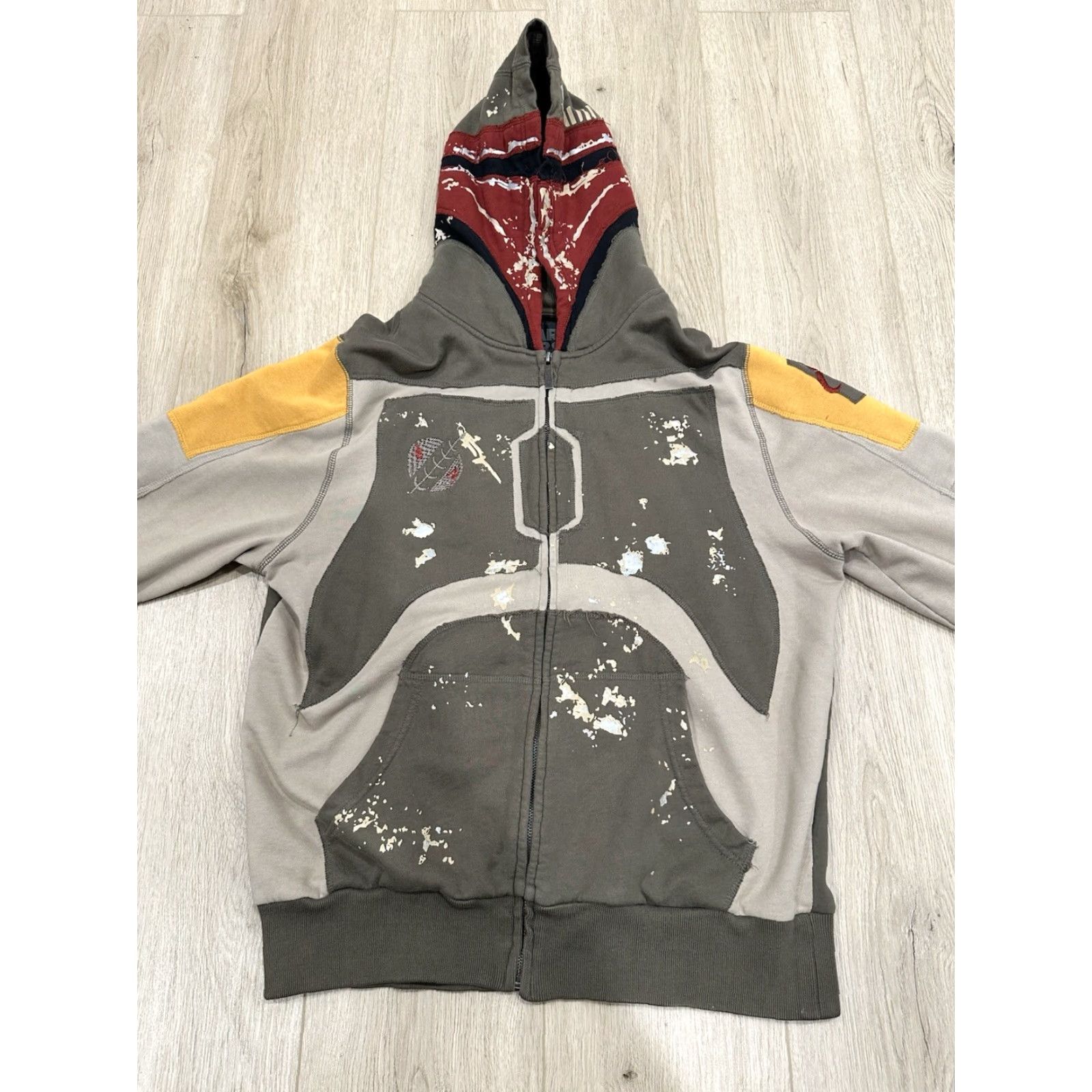 Star Wars Marc Ecko Star Wars Boba Fett Full Zip Hoodie Mens M Medium Color Multicolor Stars Style Full Zip Size US M / EU 48-50 / 2 - 3 Thumbnail