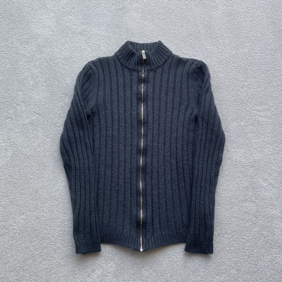 Dolce & Gabbana D&G Vintage Merino Wool Zip Up Sweater
