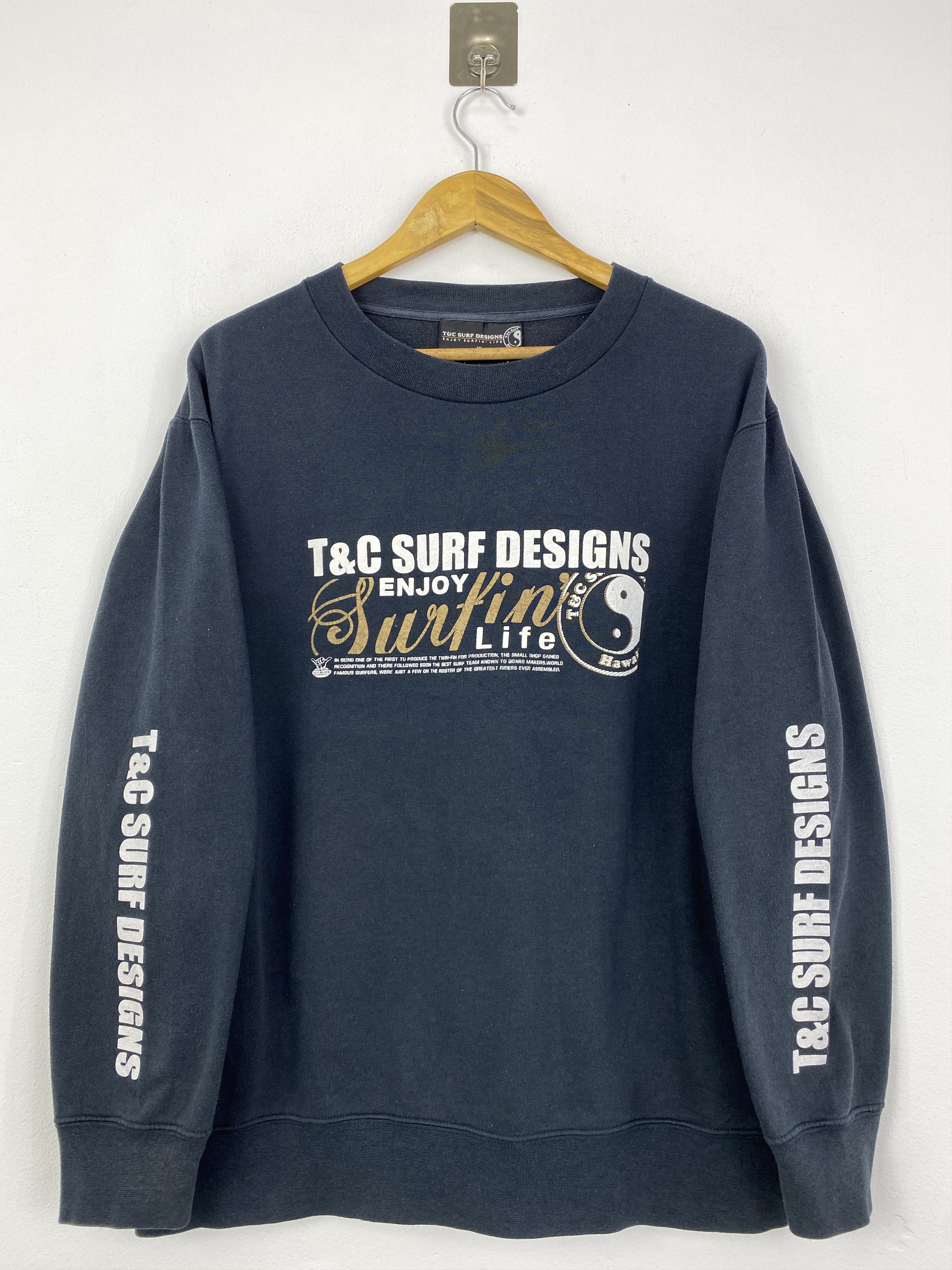 Other Vintage T&C Surf Design Pullover Backhit Sweatshirt SH0093 Size US XL / EU 56 / 4 - 2 Thumbnail