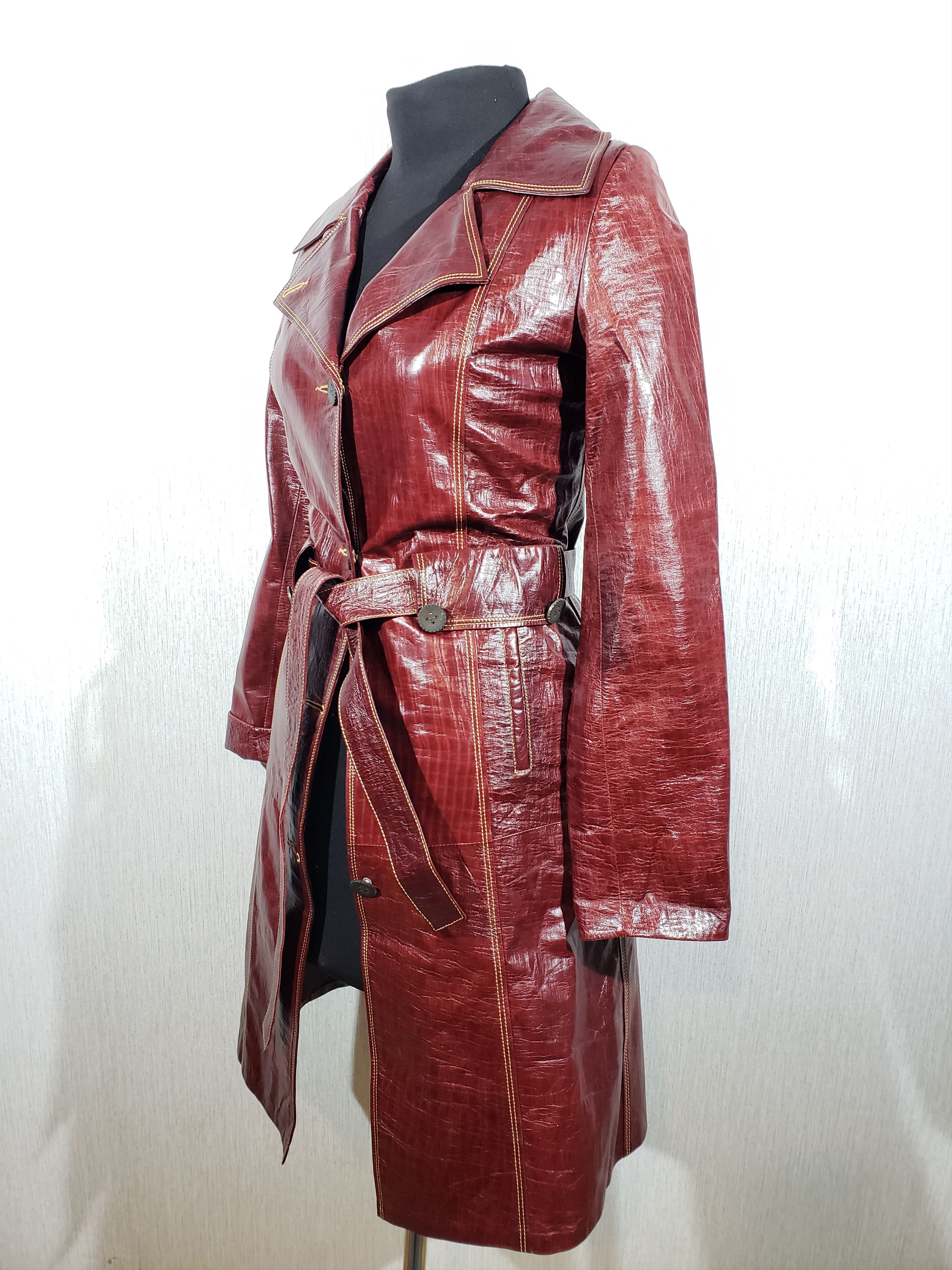 Other Brown women's coat made of genuine leather. Size M / US 6-8 / IT 42-44 - 2 Thumbnail