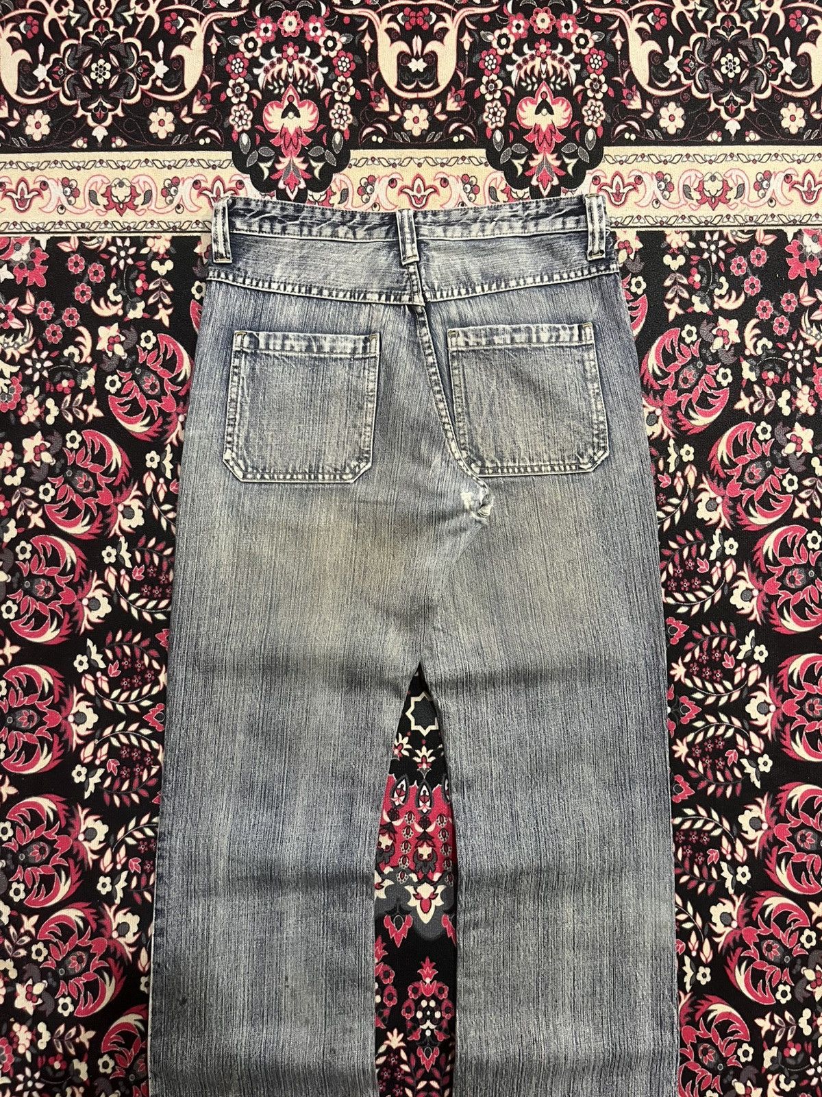 Japanese Brand × Tornado Mart × semanticdesign ⚡️Flare⚡️Vintage Semantic Design Ash Grey Distressed Jeans Size US 32 / EU 48 - 7 Thumbnail
