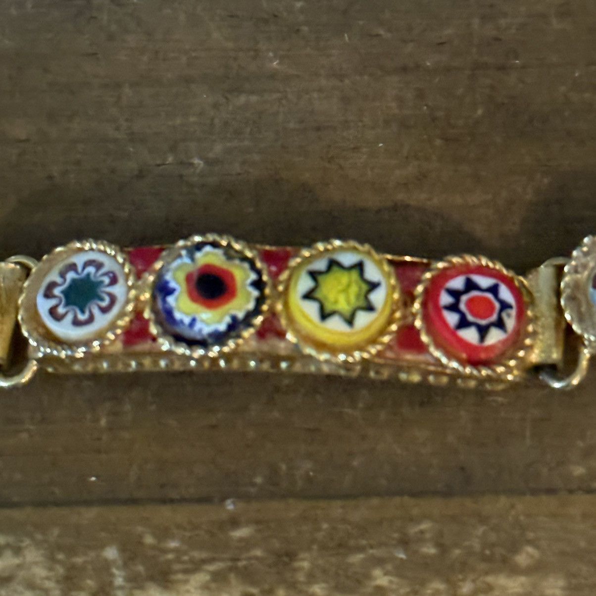 Vintage Vintage Italian Venetian Murano art glass link bracelet Size ONE SIZE - 3 Thumbnail