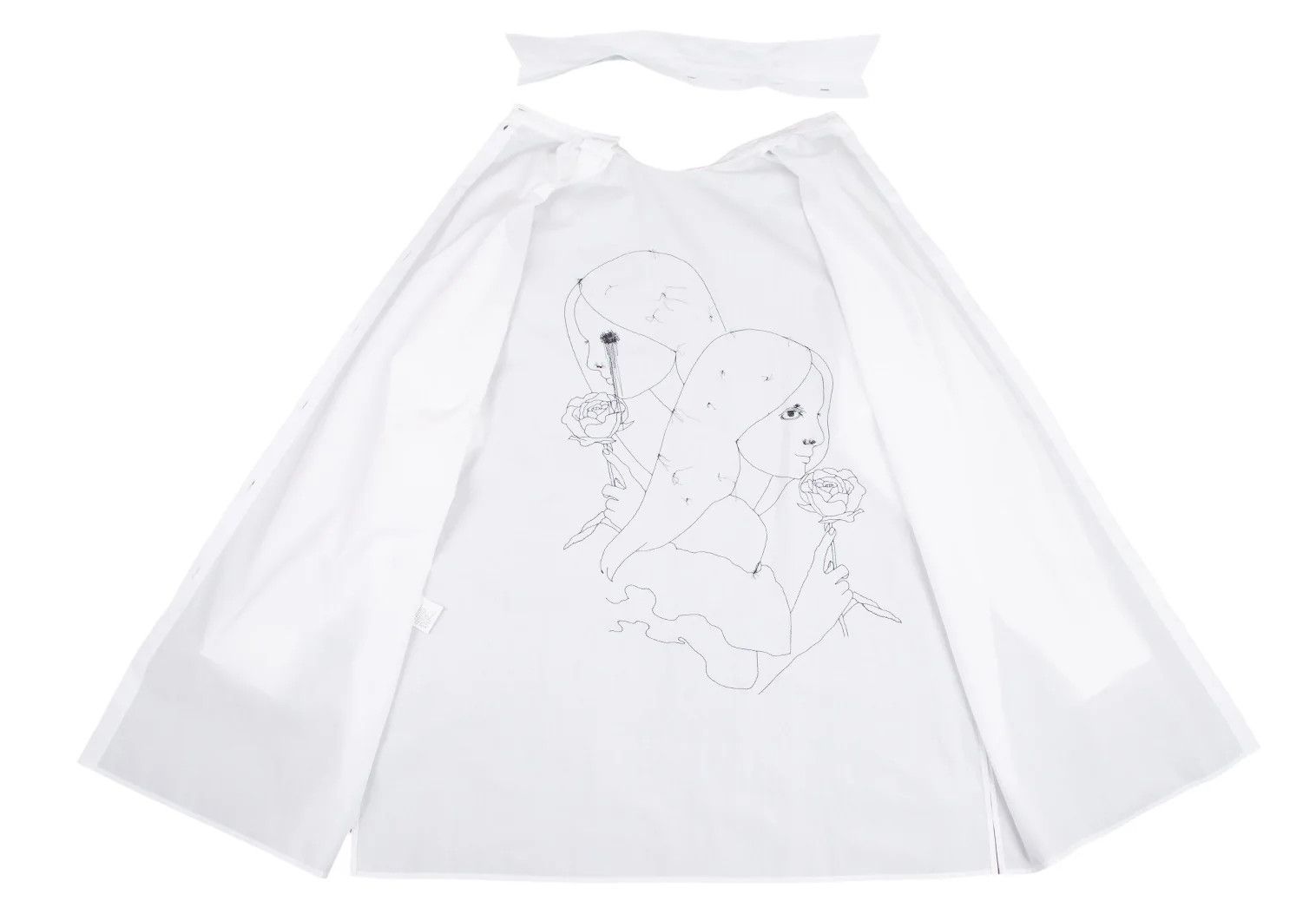 Yohji Yamamoto Yohji Yamamoto Double-Faced Embroidered Shirt White Size US S / EU 44-46 / 1 - 16 Thumbnail