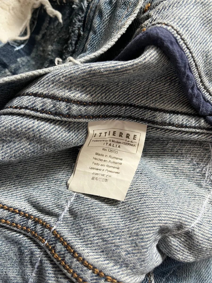 Roberto Cavalli × Vintage AW2010 Cavalli Destructured Patchwork Denim Jacket Size US L / EU 52-54 / 3 - 6 Thumbnail