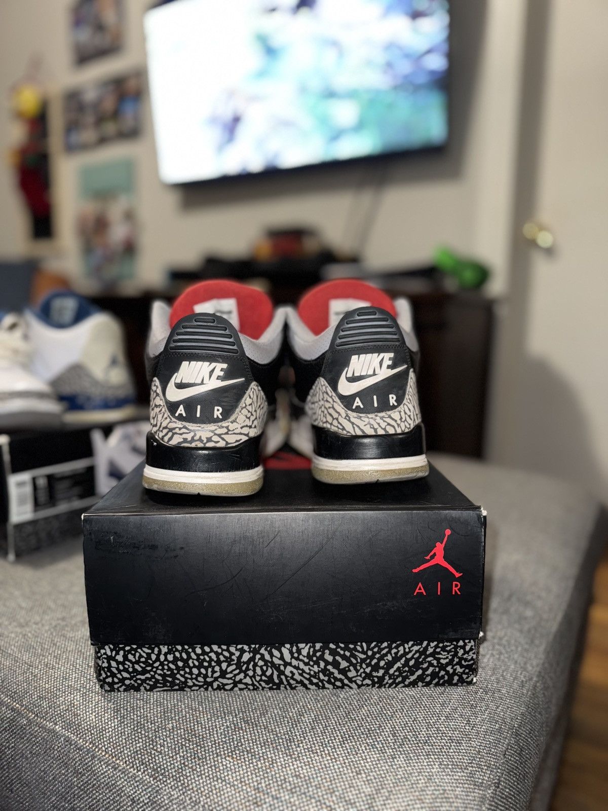 Jordan Brand Jordan 3 black cement Size US 11 / EU 44 - 3 Thumbnail