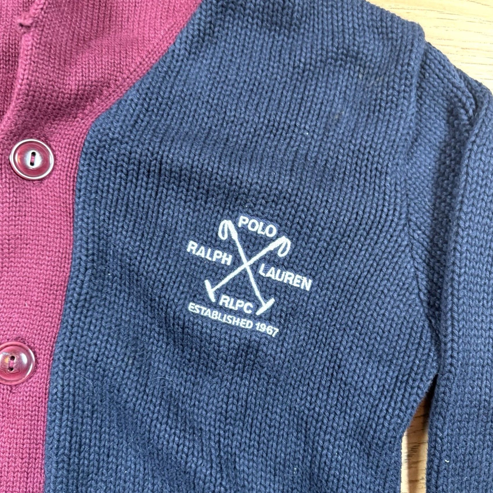 Ralph Lauren VINTAGE Ralph Lauren Cardigan Sweater Mens Large Shawl Collar Letterman #3 Red L Regular Men Mens Size US L / EU 52-54 / 3 - 3 Thumbnail