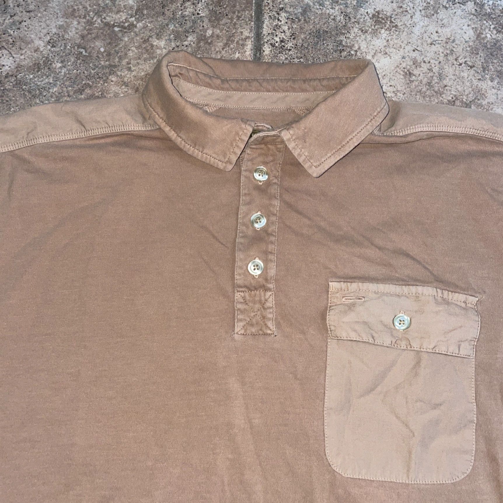 Orvis Orvis Pocket Polo shirt Mens L Brown Short Sleeve Button-Up Shirt Size US L / EU 52-54 / 3 - 2 Thumbnail