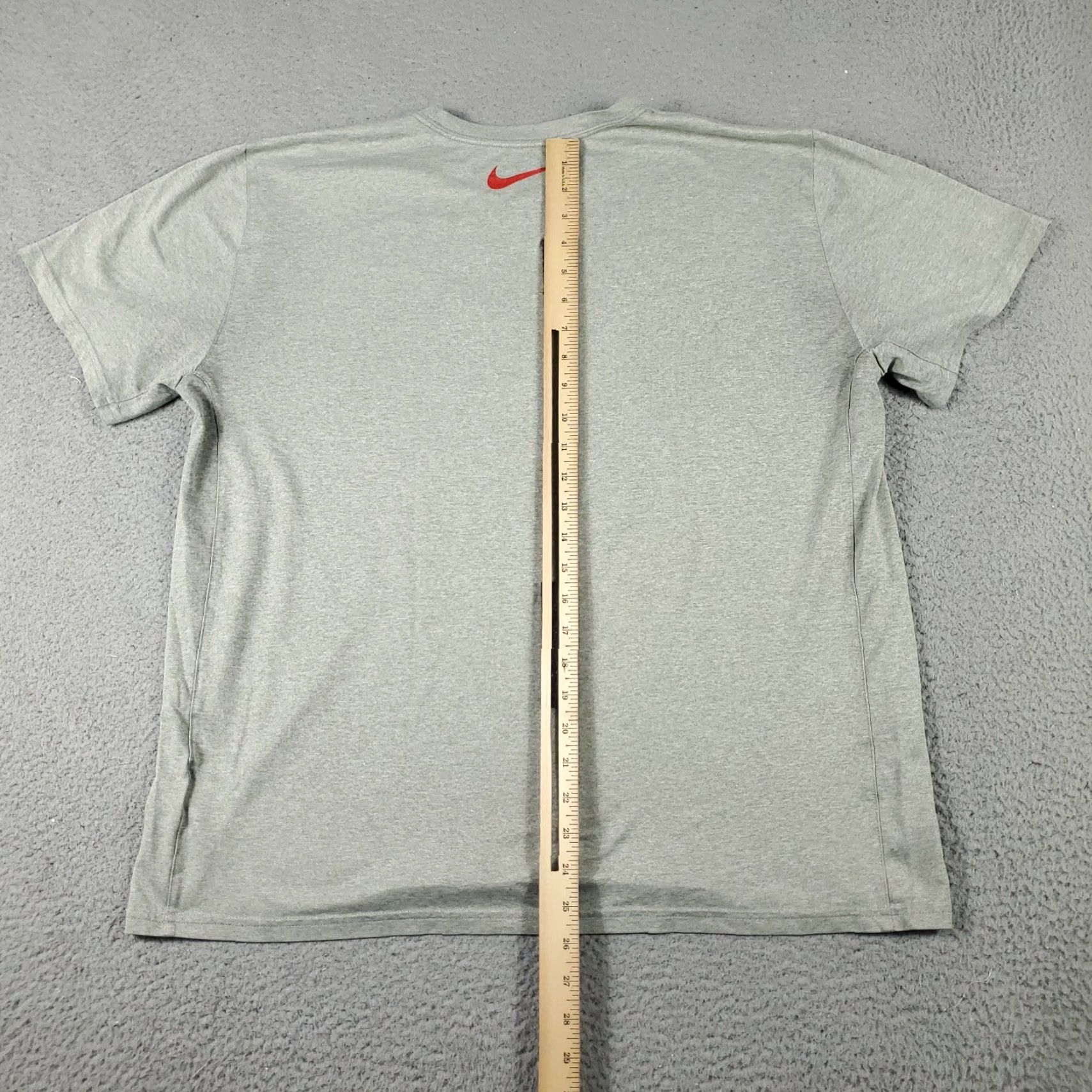 Nike Nike T Shirt Mens XL Gray Swoosh Short Sleeve Crew Neck Cotton Blend Logo Casual Active Sports Size US XL / EU 56 / 4 - 4 Thumbnail