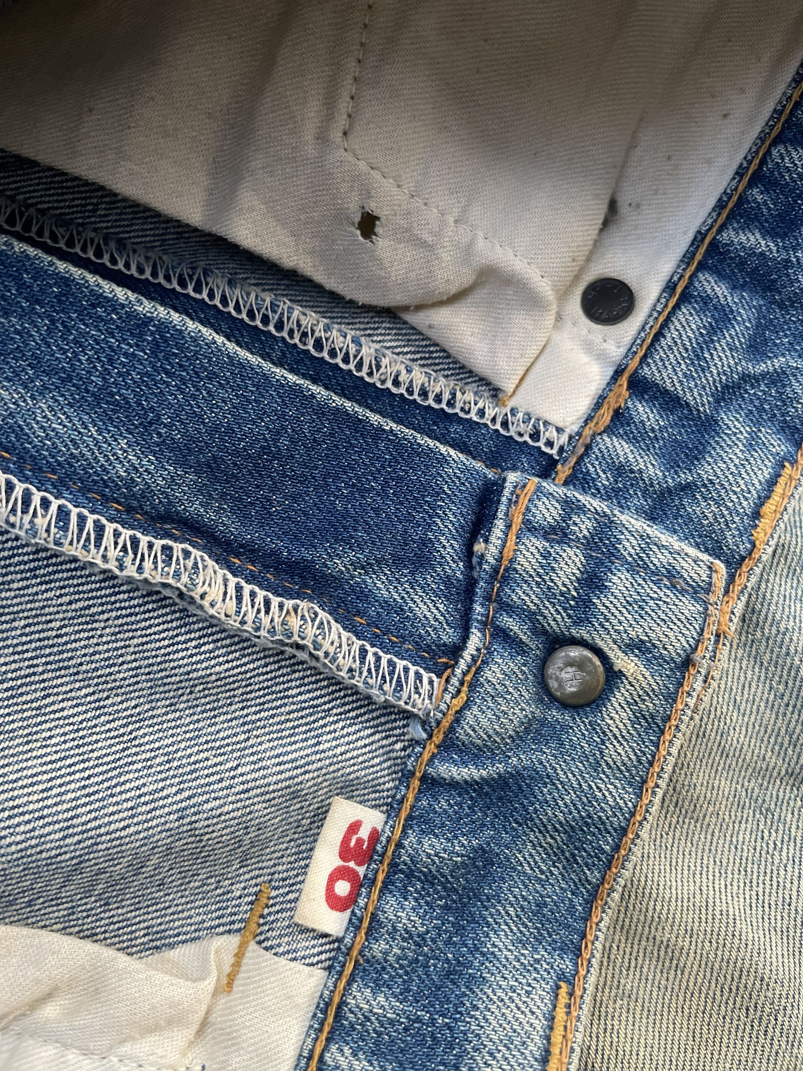 HRMTG Japan Vintage HR Market Selvedge Distresed Denim Size US 31 - 9 Thumbnail