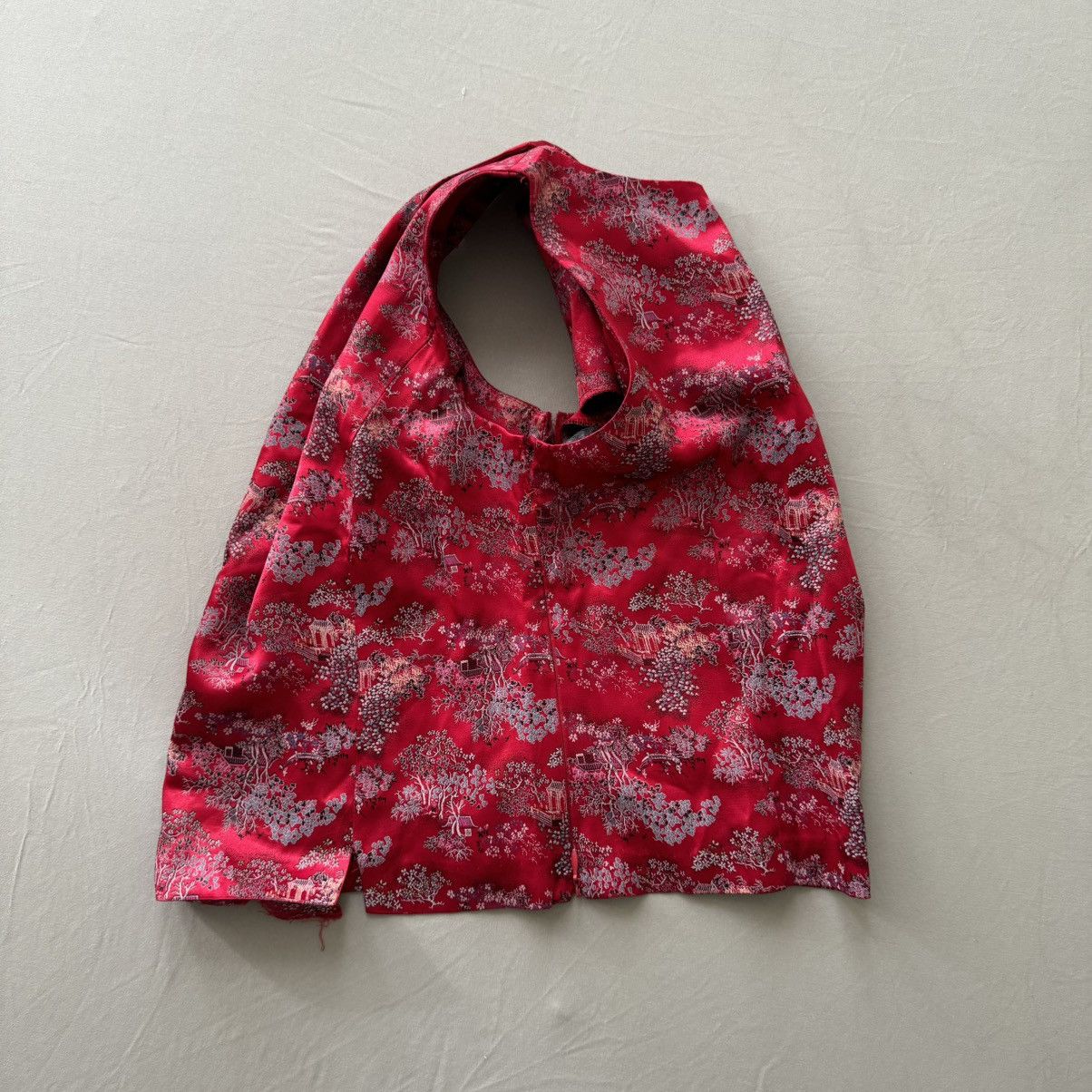 Other Vintage Petite Perceptions Asian Brocade Sleeveless Blouse Size S / US 4 / IT 40 - 7 Thumbnail