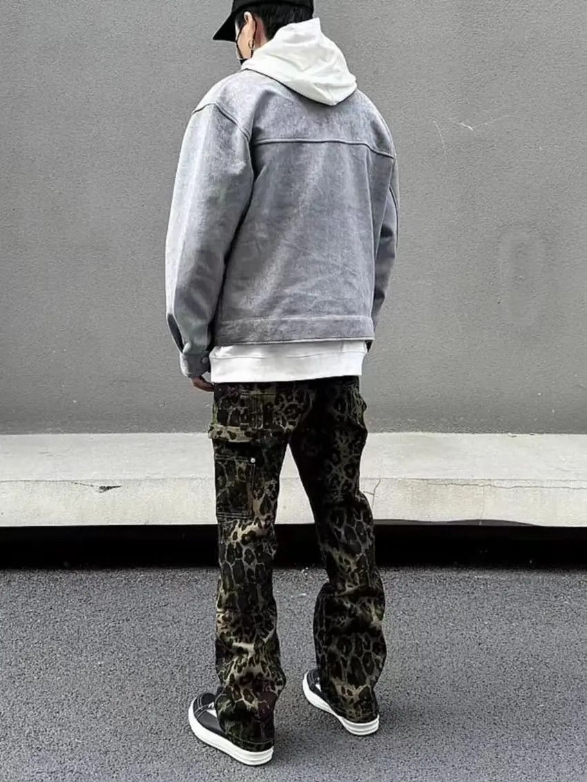 Designer × Japanese Brand Washed leopard print casual vintage denim pants Size US 34 / EU 50 - 4 Thumbnail