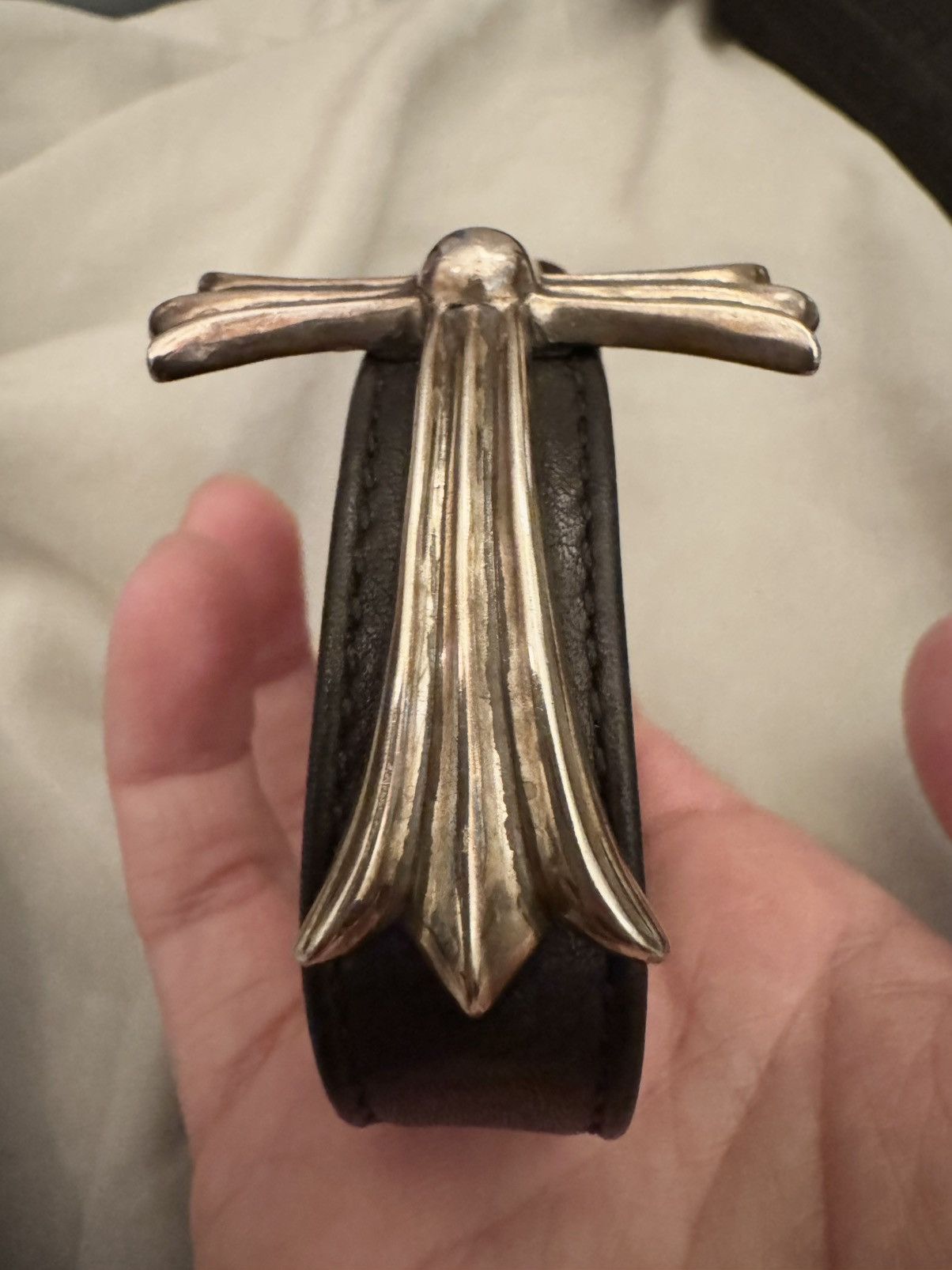 Chrome Hearts Chrome Hearts Cross Gunslinger Leather Bracelet Size ONE SIZE - 15 Thumbnail