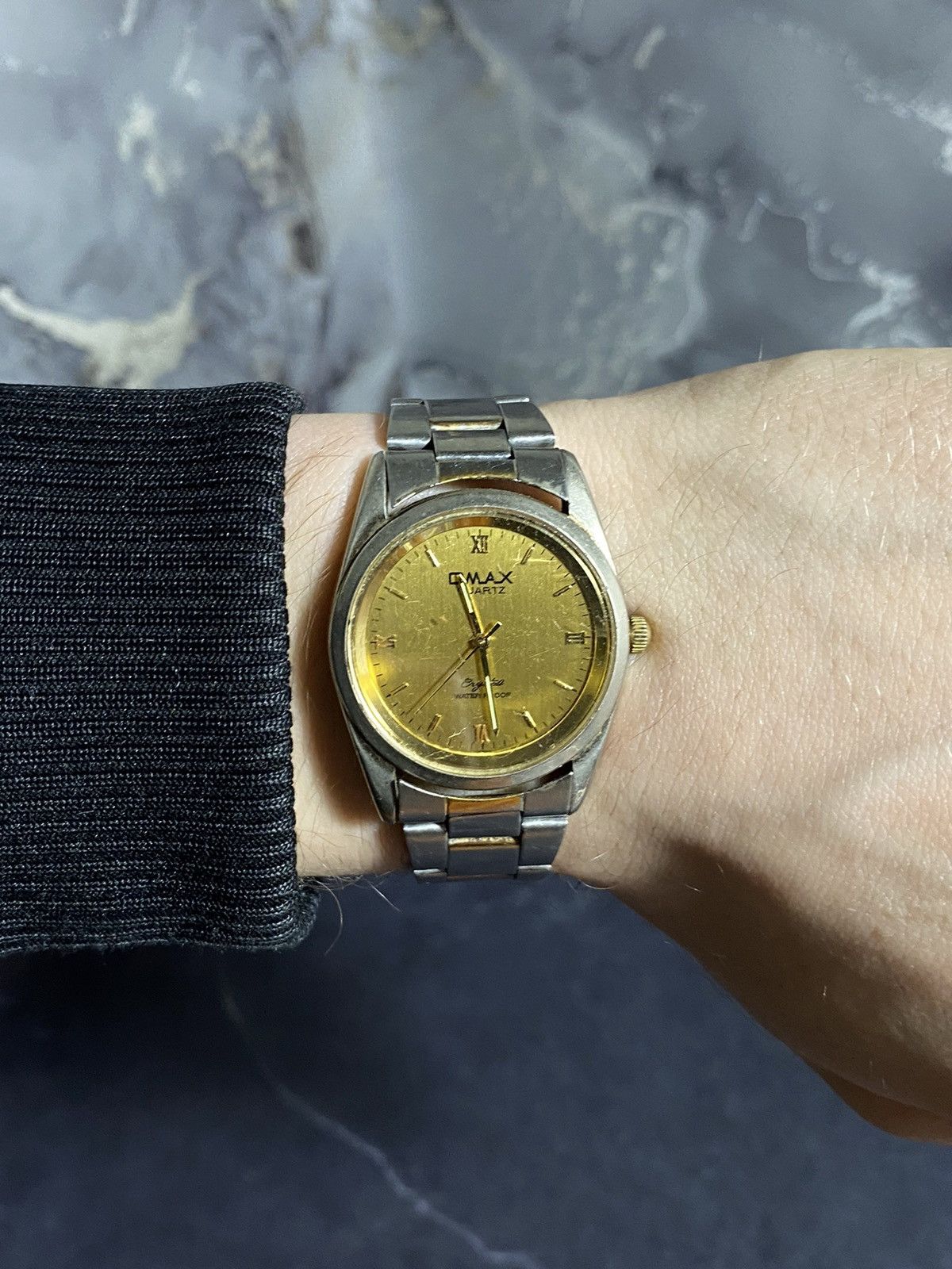 Japanese Brand × Jewelry × Vintage Omax Gold Tone Automatic Watch Two-Tone Japanese Brand Size ONE SIZE - 9 Thumbnail