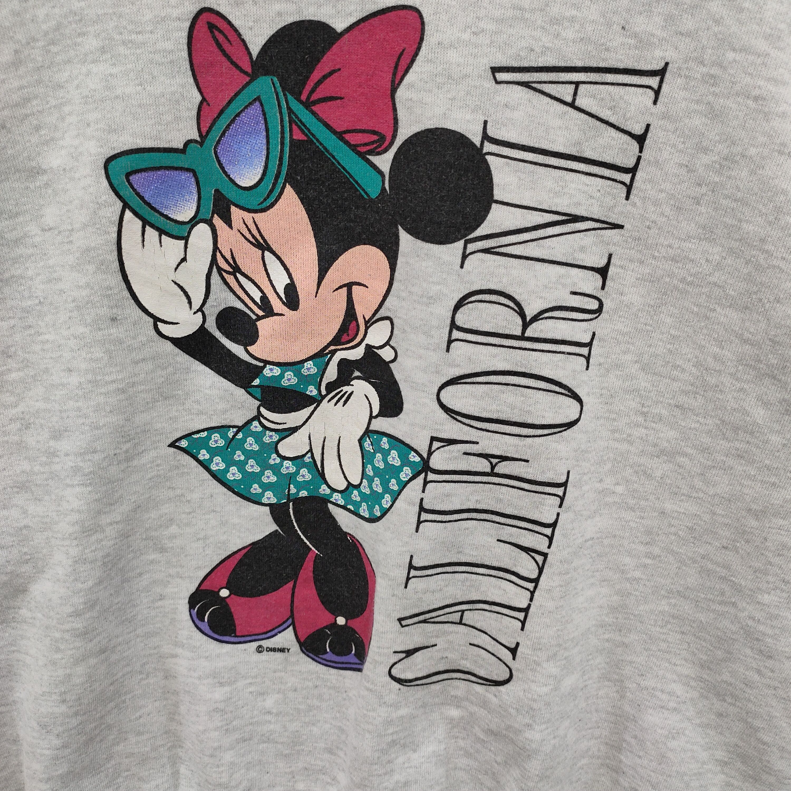 Disney Vintage Minnie Mouse California Grey Disney Pullover Size US L / EU 52-54 / 3 - 7 Thumbnail