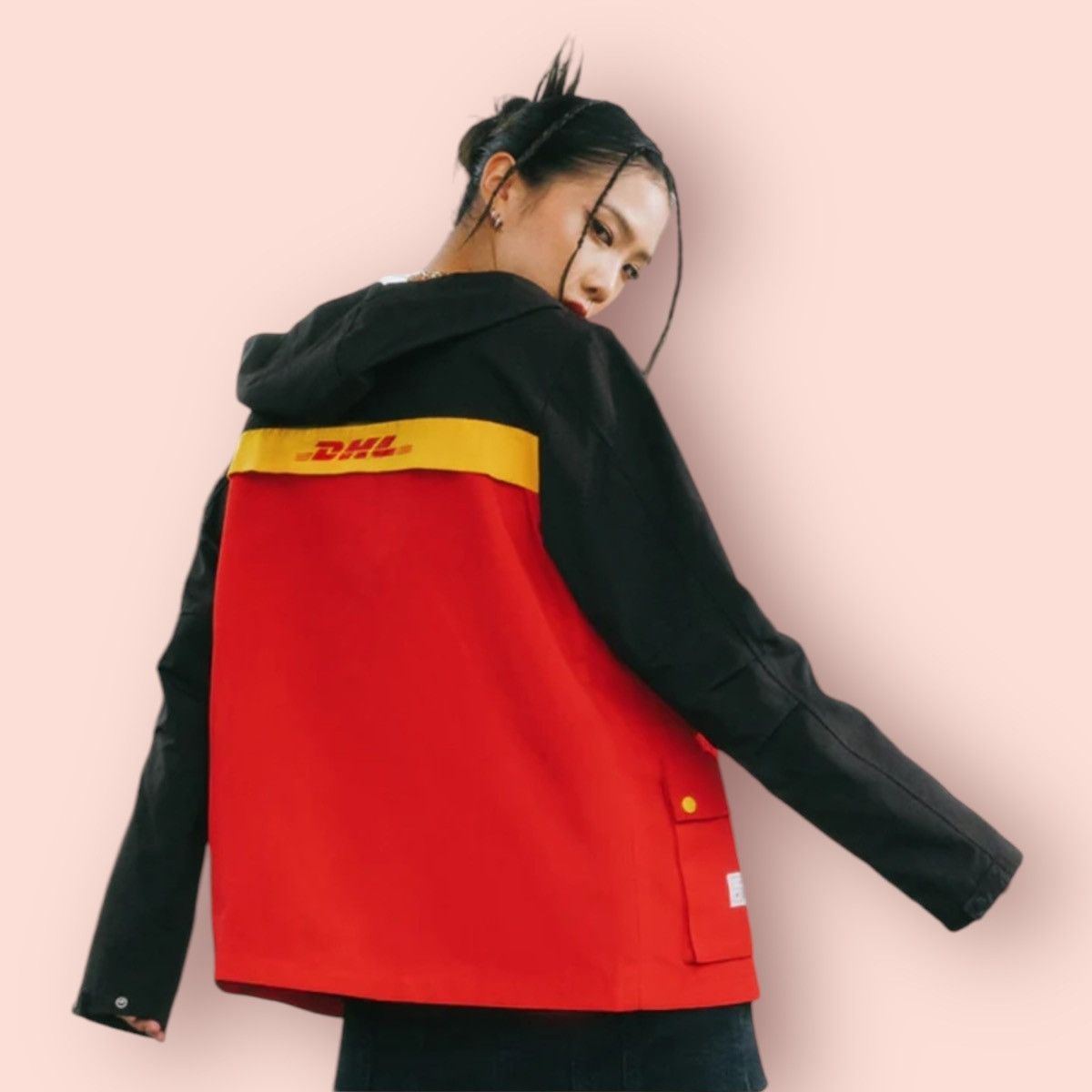 DHL × Designer LIMITED EDITION CHRISTY NG X DHL EXPRESS HOODED WINDBREAKER Size US XL / EU 56 / 4 - 11 Thumbnail