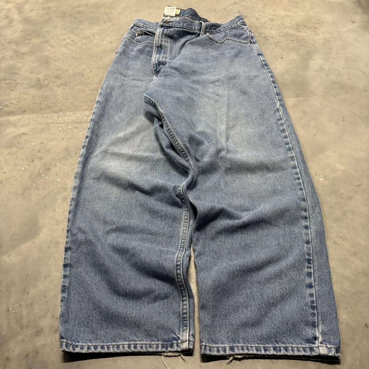 Japanese Brand × Vintage Crazy Vintage Y2K/2000s Baggy Light Wash Denim Jeans! Size US 42 / EU 58 - 3 Thumbnail