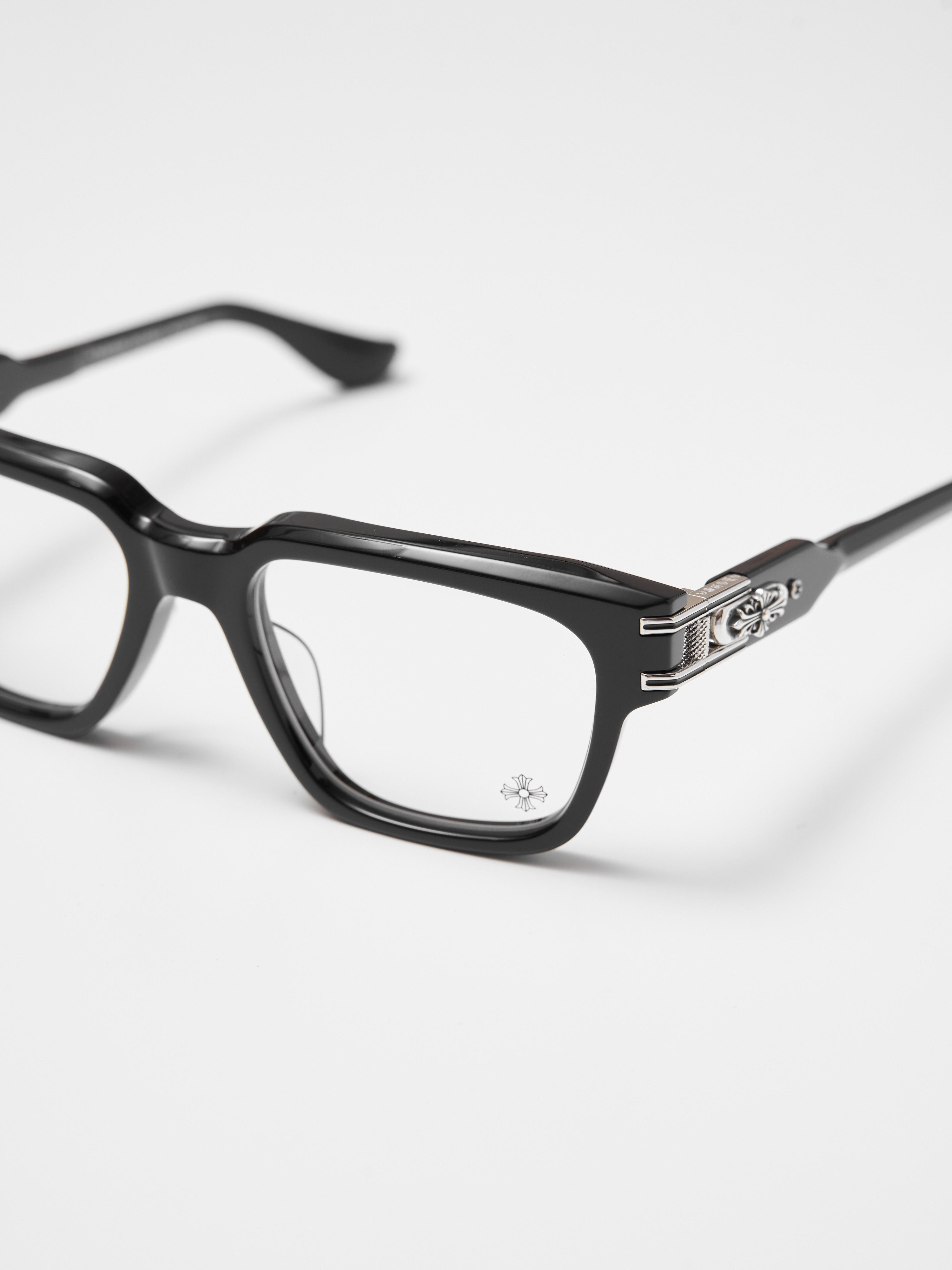 Chrome Hearts CHROME HEARTS BULGE BLACK SHINY SILVER GLASSES Size ONE SIZE - 7 Thumbnail