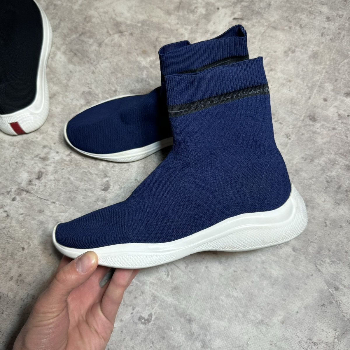 Prada Prada America's Cup Stretch High Sock Sneaker Size US 6 / IT 36 - 4 Thumbnail