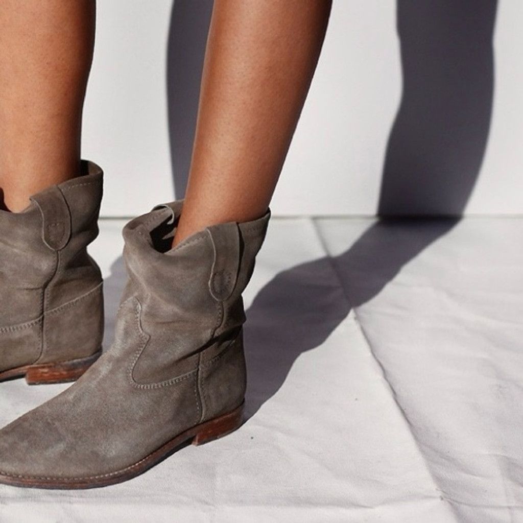 Isabel Marant Etoile Isabel Marant Crisi Slouchy Western Taupe Suede Boots EU 36 Size US 5 / IT 35 - 1 Thumbnail