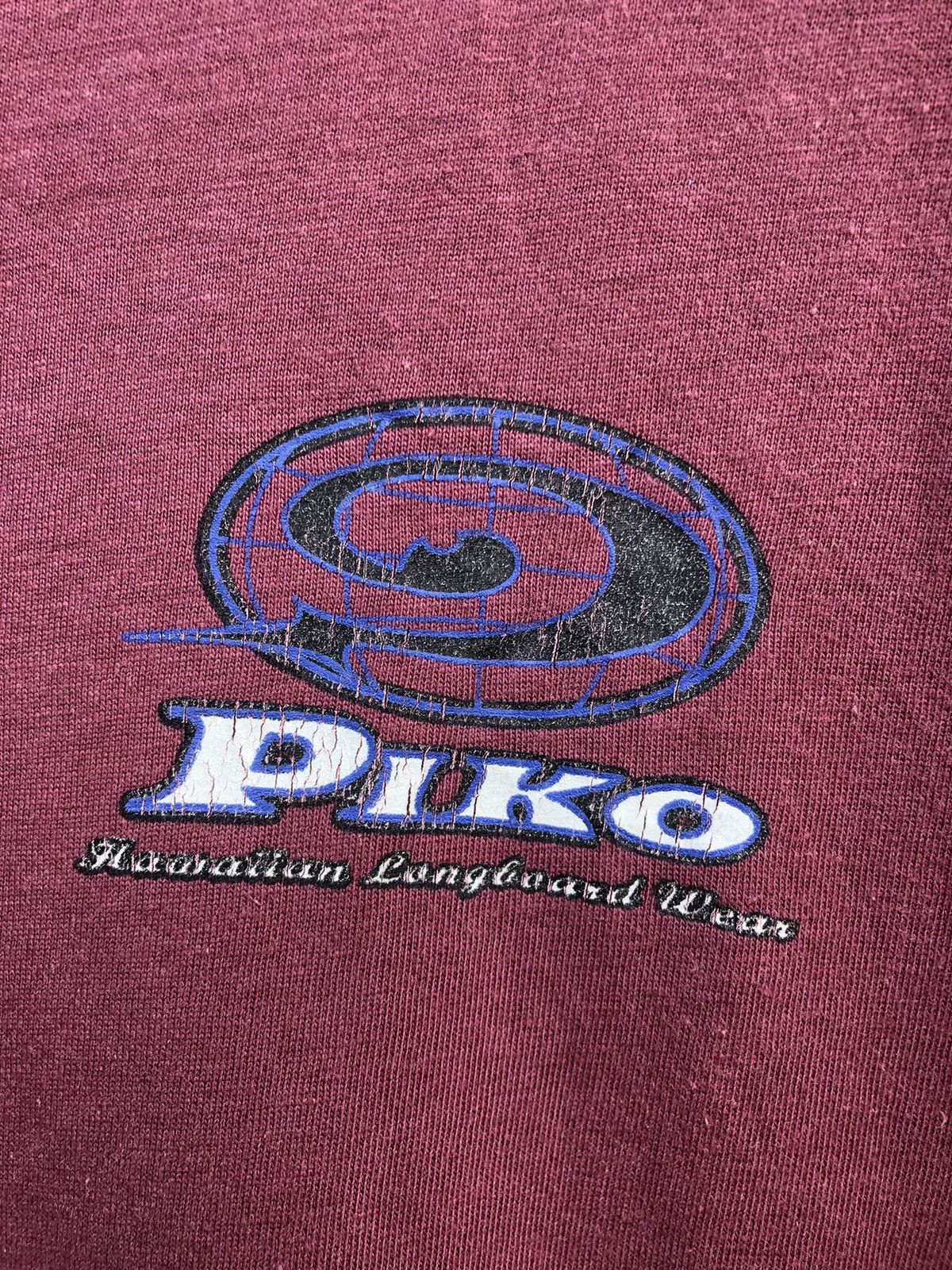 Quiksilver 🔥Vintage🔥Sunfaded Piko Surfwear Big Logo Tee Size US M / EU 48-50 / 2 - 12 Thumbnail