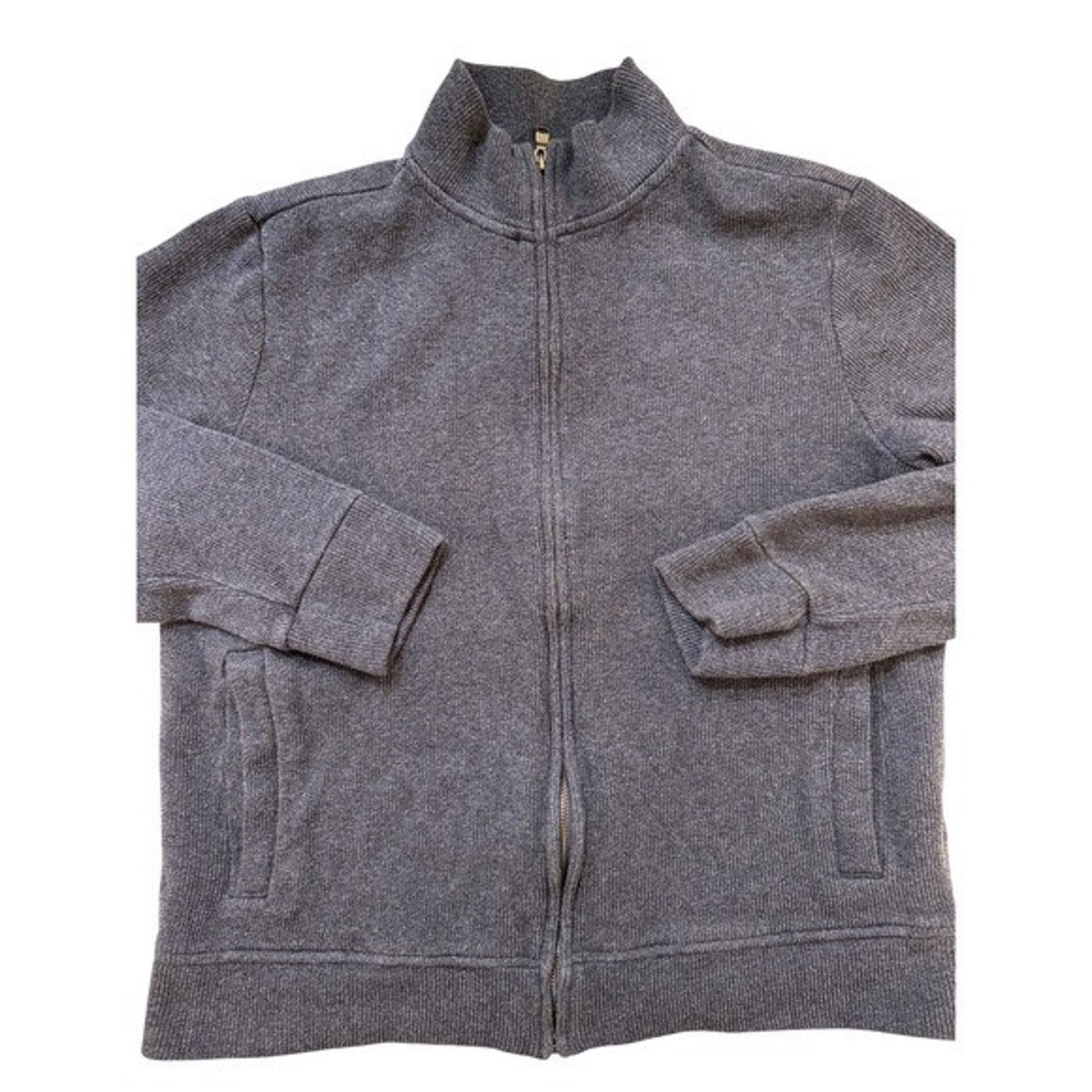 Banana Republic Banana Republic Sweater Men's LG Blue Full Zip Mock Jacket Size US L / EU 52-54 / 3 - 1 Thumbnail