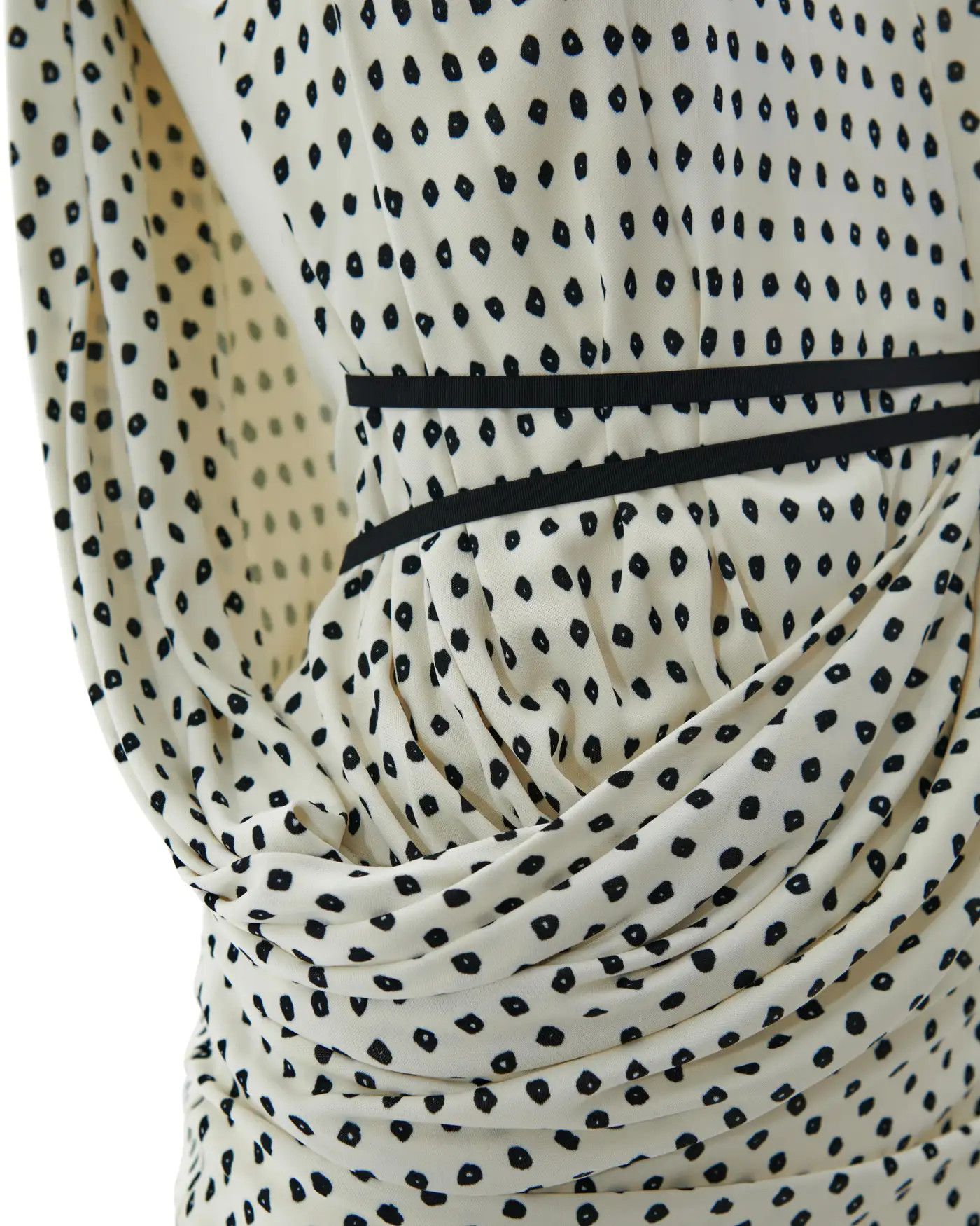Balenciaga Resort 2009 Black and white printed asymmetric dress Size M / US 6-8 / IT 42-44 - 5 Thumbnail