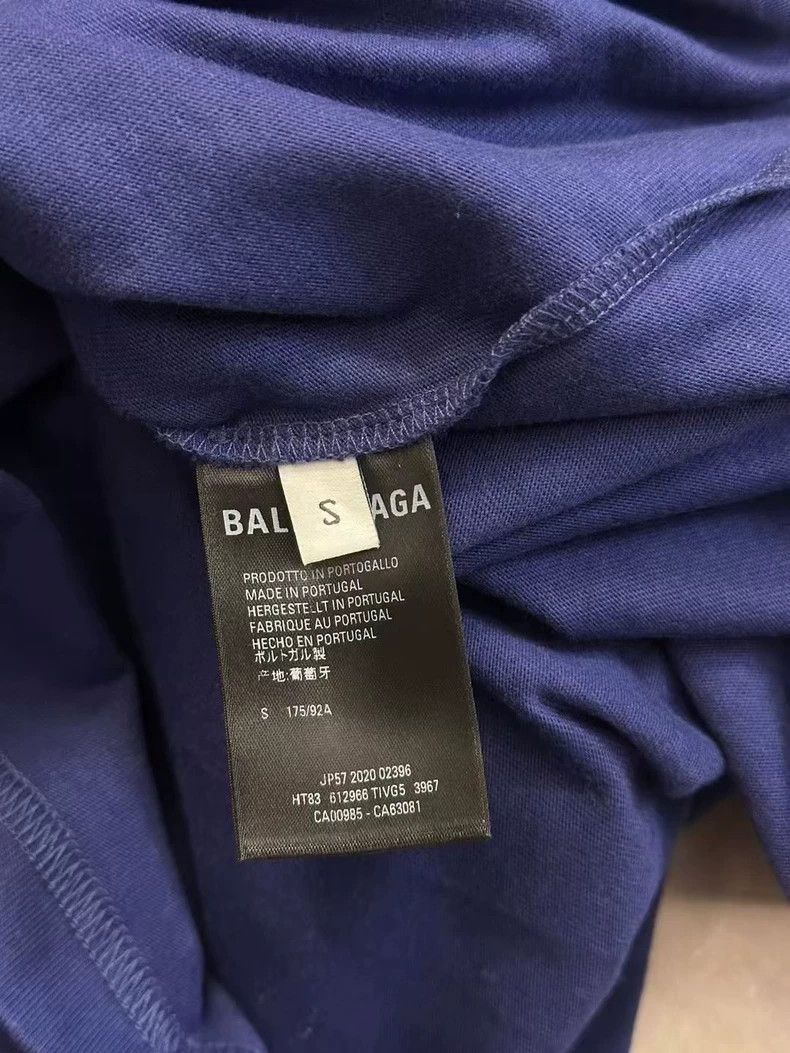 Balenciaga Balenciaga Blue Logo Short Sleeve Size US S / EU 44-46 / 1 - 6 Thumbnail