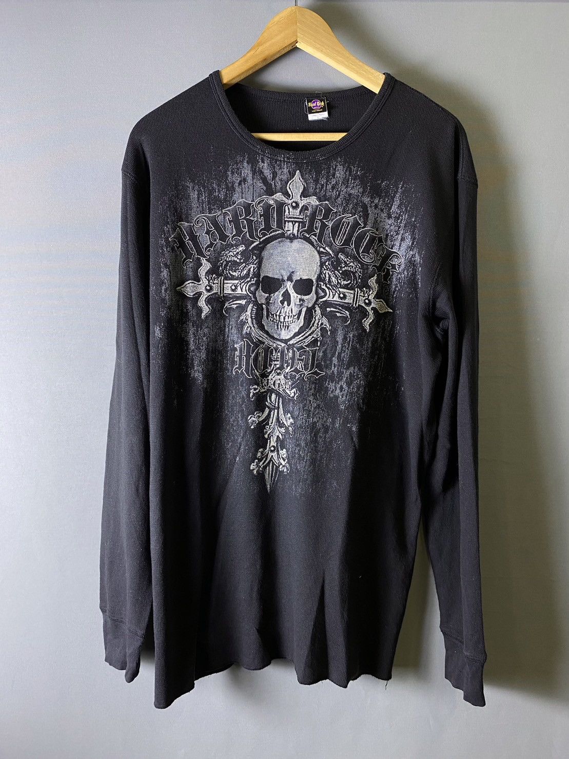Y2K Hard Rock Skull Cross Long Sleeve T-Shirts