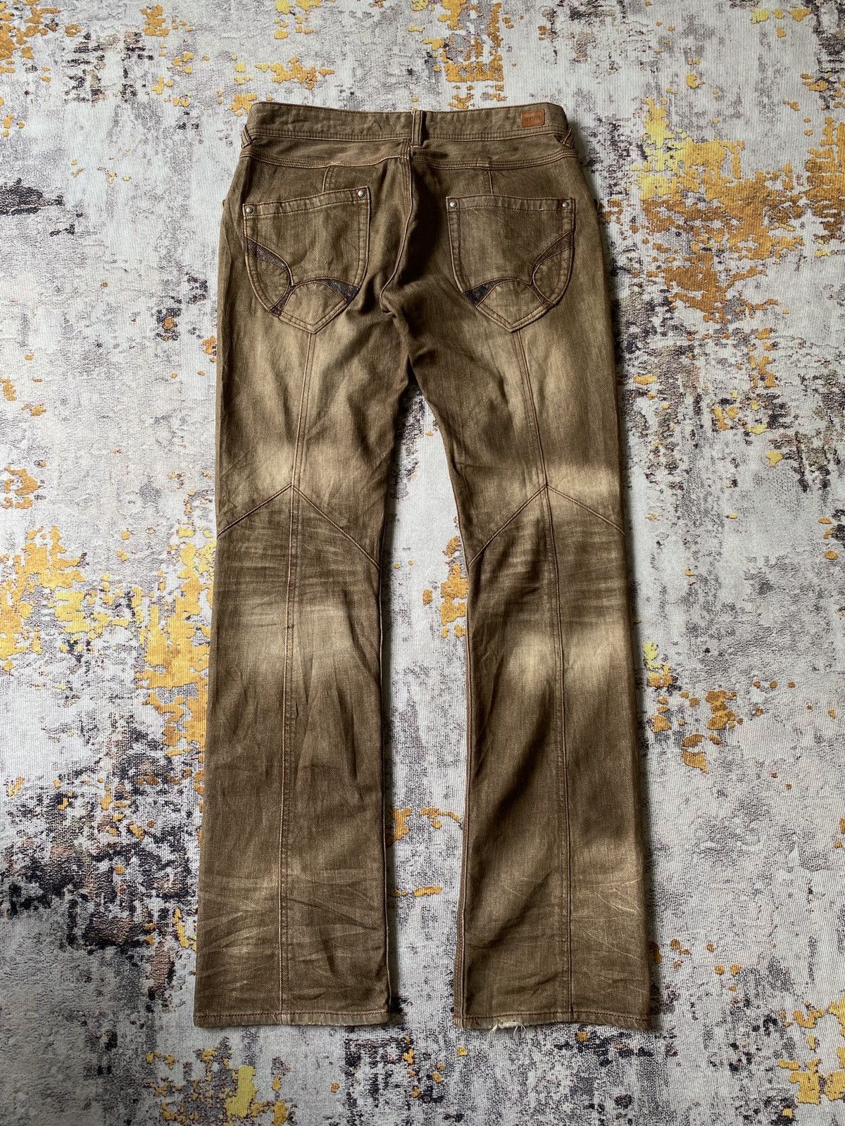 Japanese Brand Nicole Club For Men NCFM Faded Brown Design Denim Size US 32 / EU 48 - 2 Thumbnail