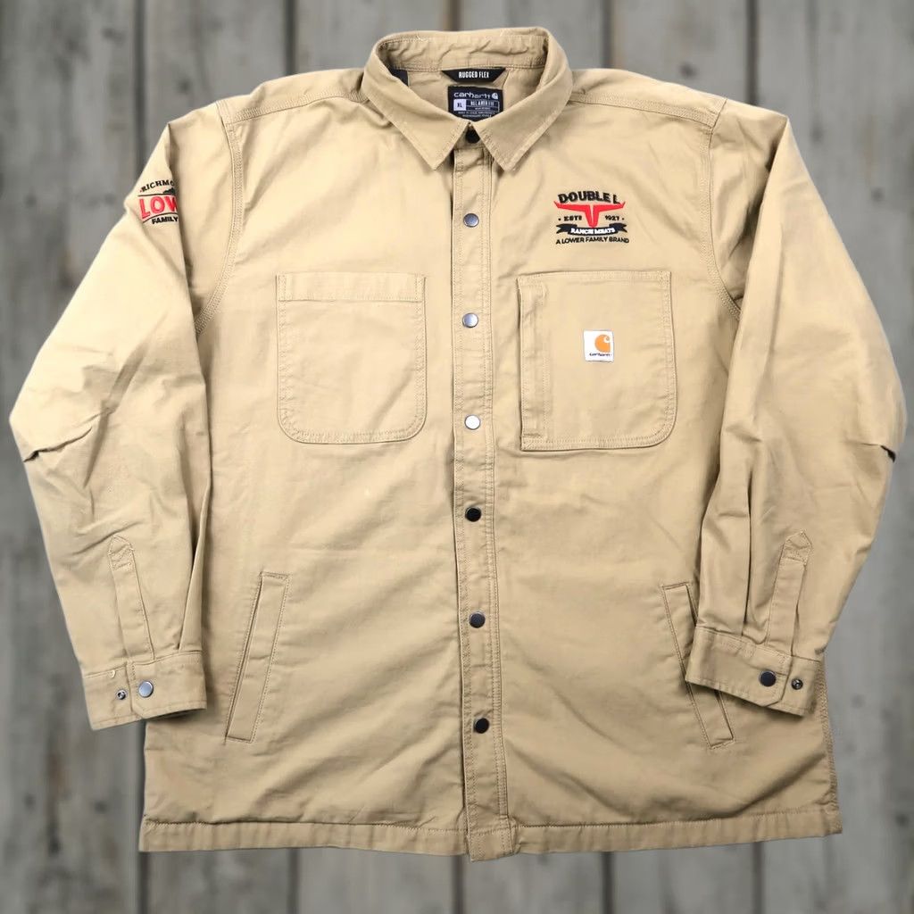 Carhartt Carhartt Jacket Shirt Lined Rugged Flex Fleece XL Khaki Shirt Jacket Mens XL Khaki Size US XL / EU 56 / 4 - 1 Thumbnail