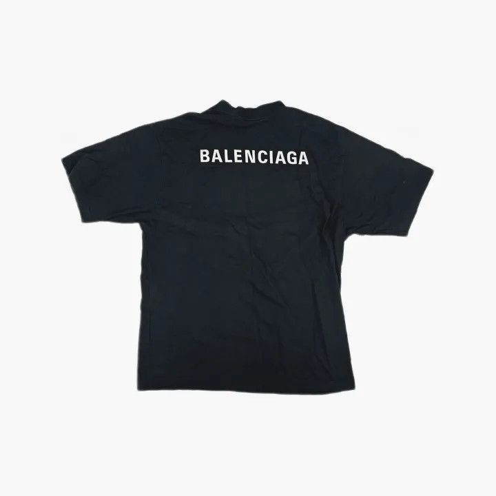 Balenciaga Balenciaga Balenciaga Black Logo Print Short Sleeve TShirt Size US XL / EU 56 / 4 - 3 Thumbnail