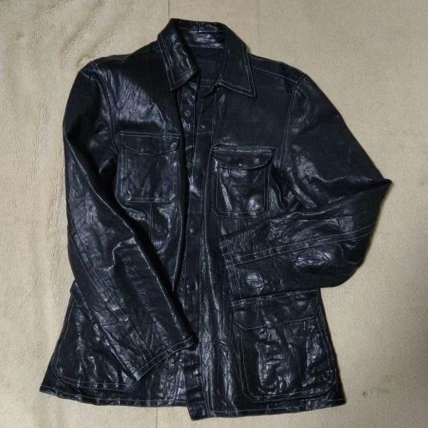 Isamu Katayama Backlash Backlash Black Cow Leather Jacket Japan M Size US M / EU 48-50 / 2 - 1 Thumbnail