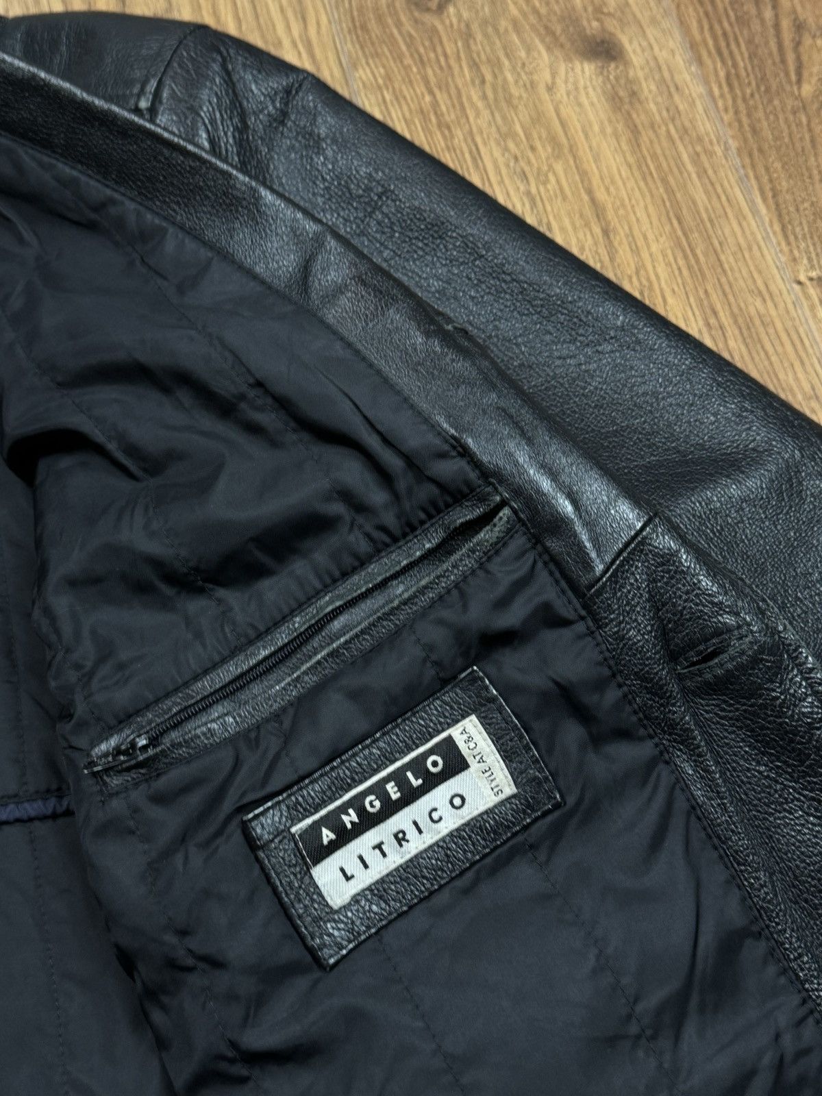 Vintage Vintage leather jacket 90s original retro casual item Size US L / EU 52-54 / 3 - 3 Thumbnail