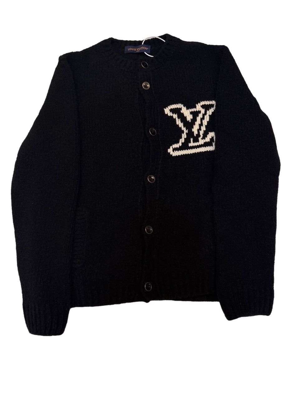 Louis Vuitton Louis Vuitton's latest black NBA knit logo cardigan