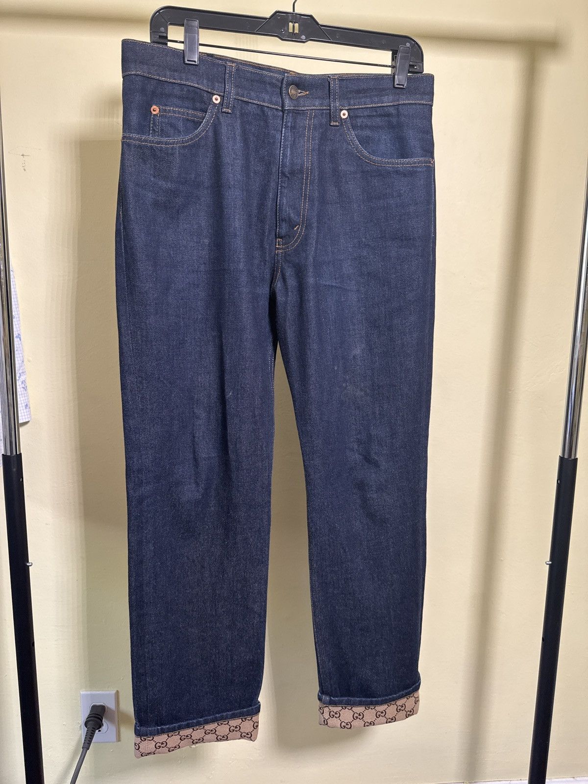 Gucci GUCCI JEANS PANTS CARGO MONOGRAM GG LOGO ‎758152 XDCN6