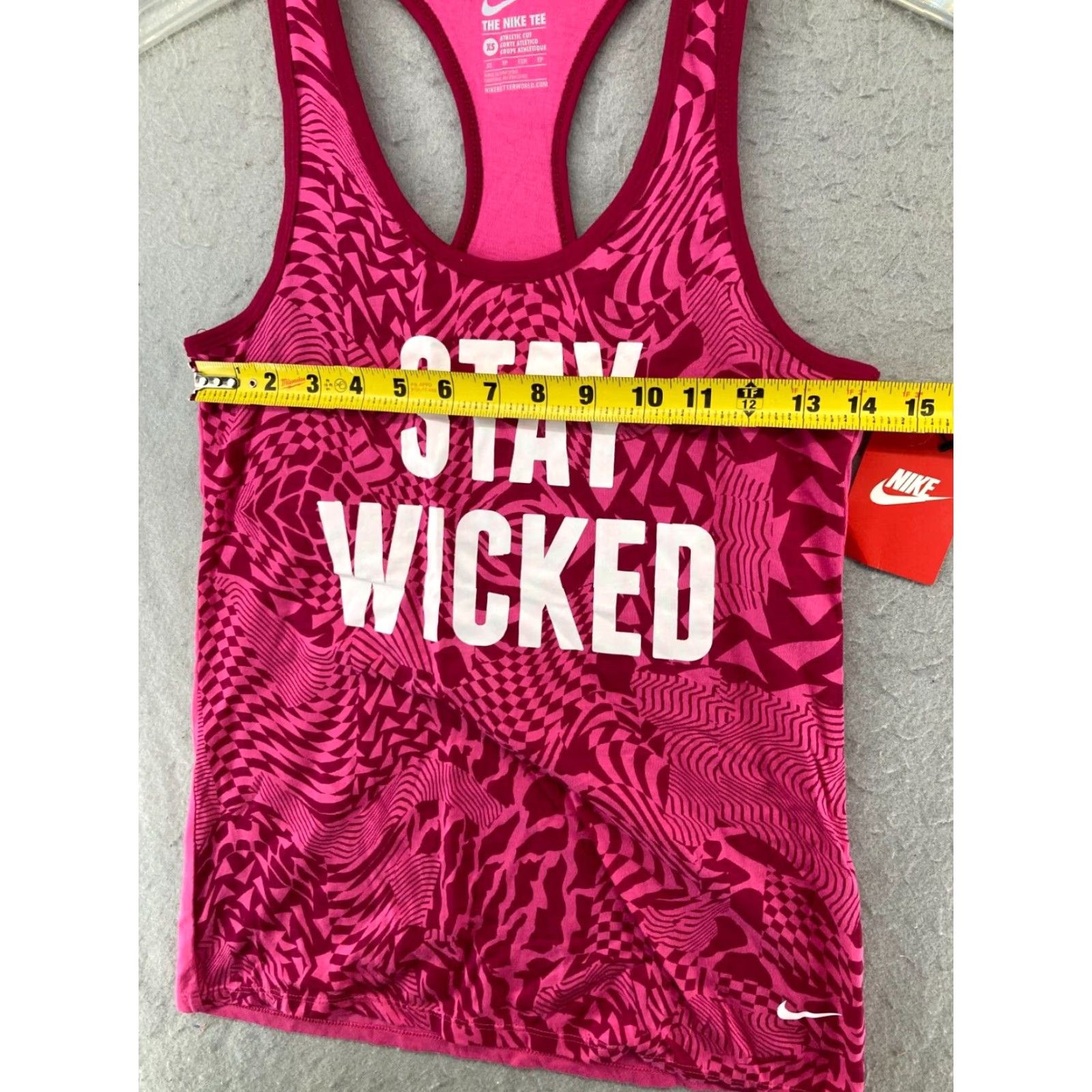 Nike Nike Tank Womens XS Pink Dri-Fit Racerback Graphic Print Athletic Womens Size XS / US 0-2 / IT 36-38 - 2 Thumbnail